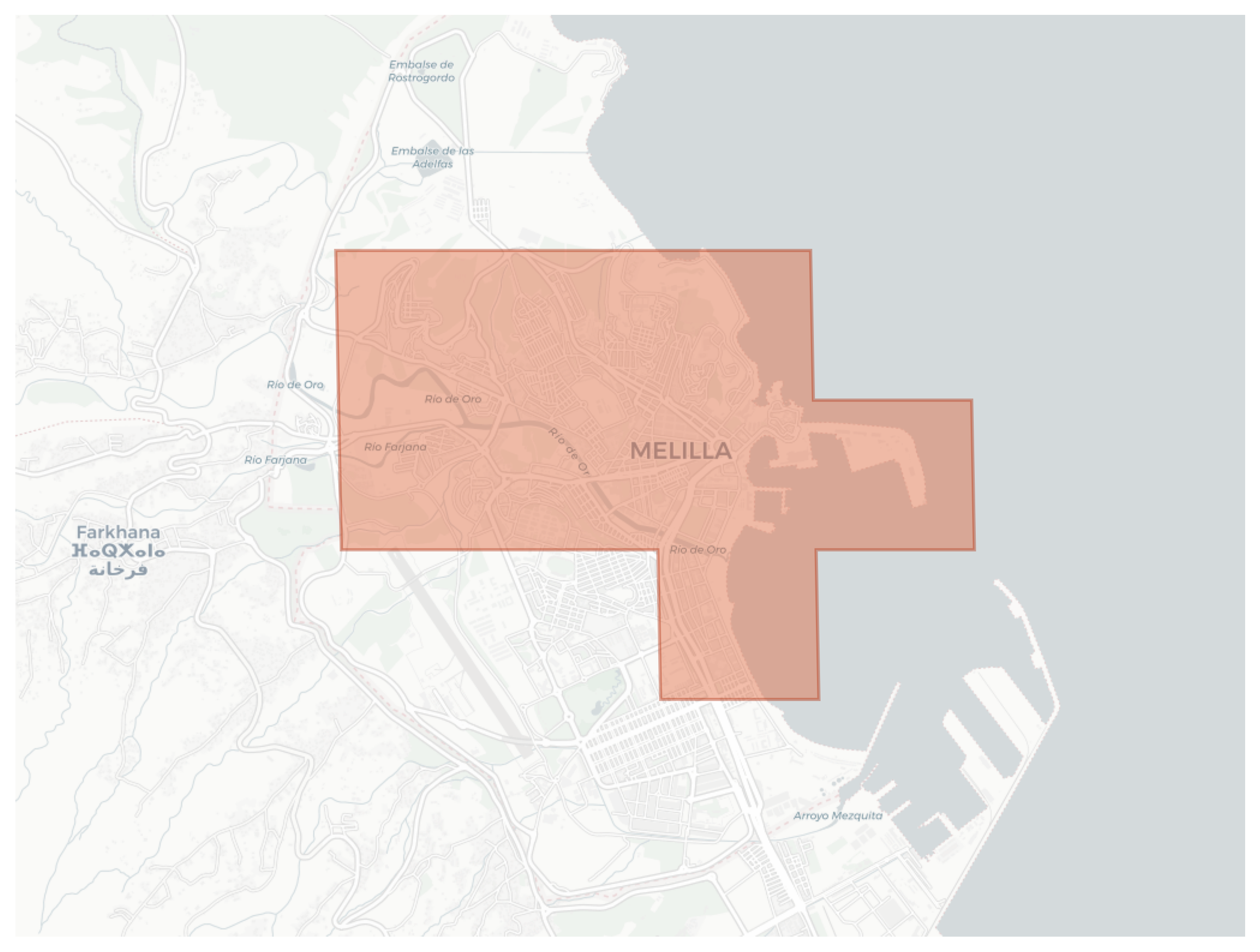 Melilla geographic map