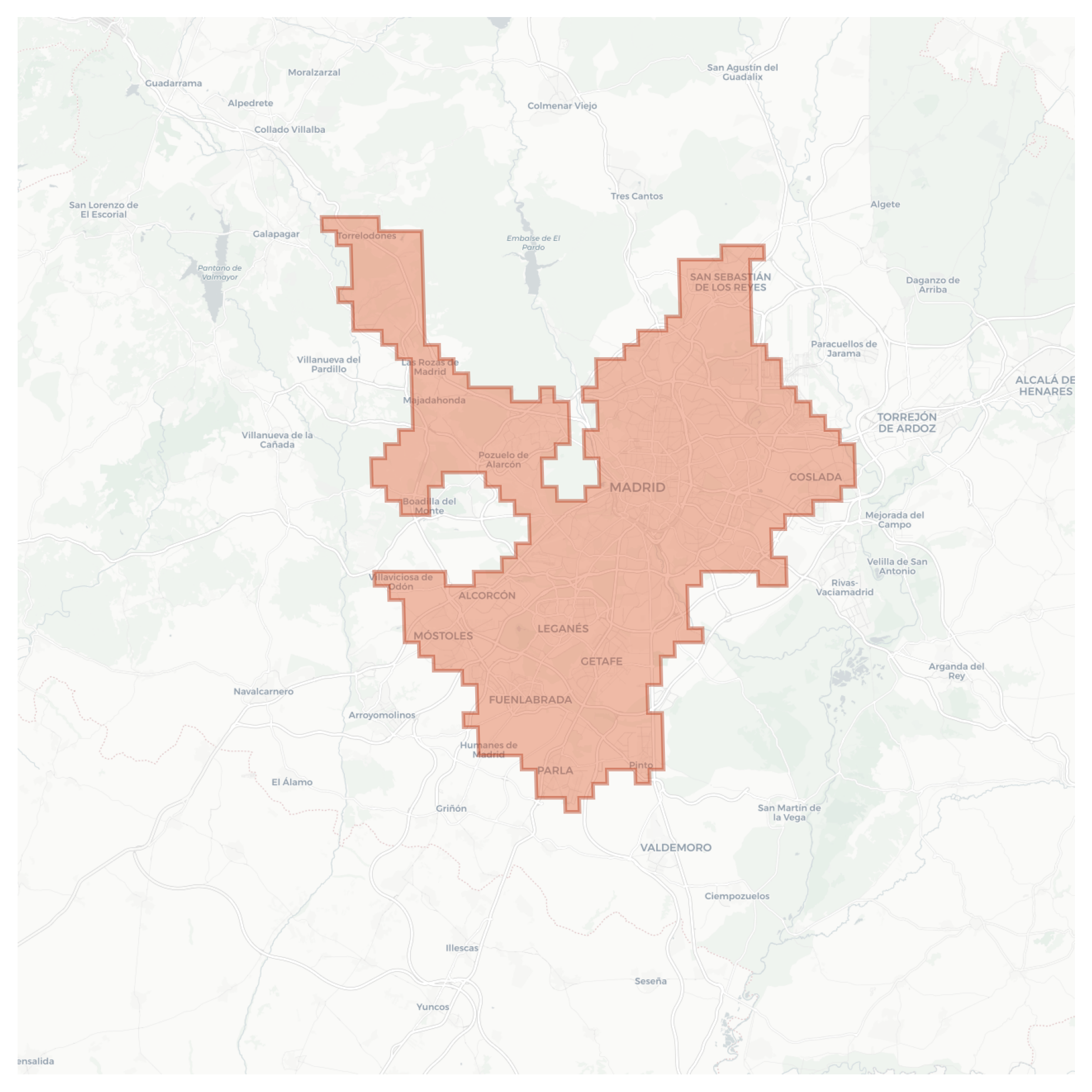 Madrid geographic map