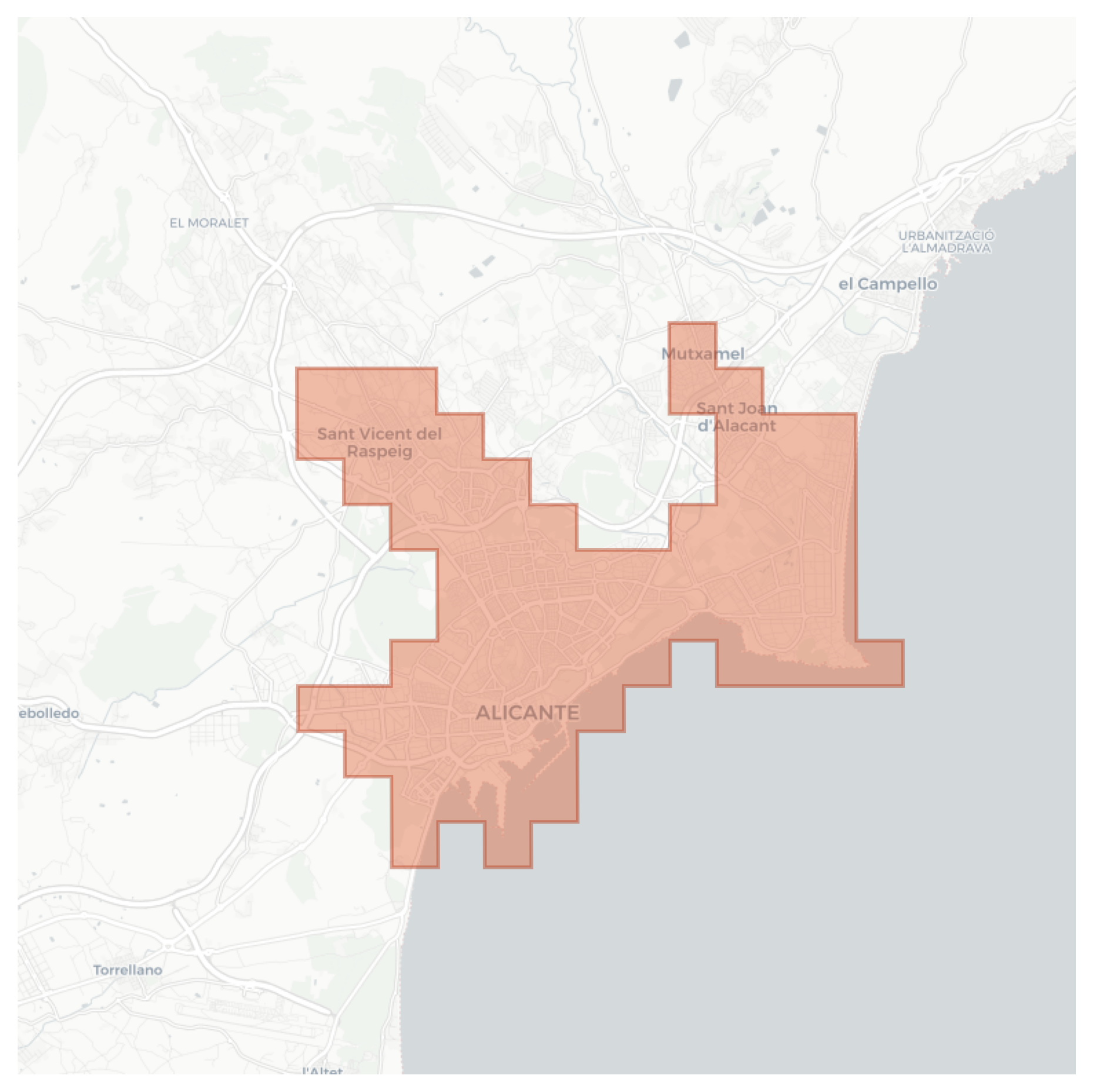Alicante geographic map
