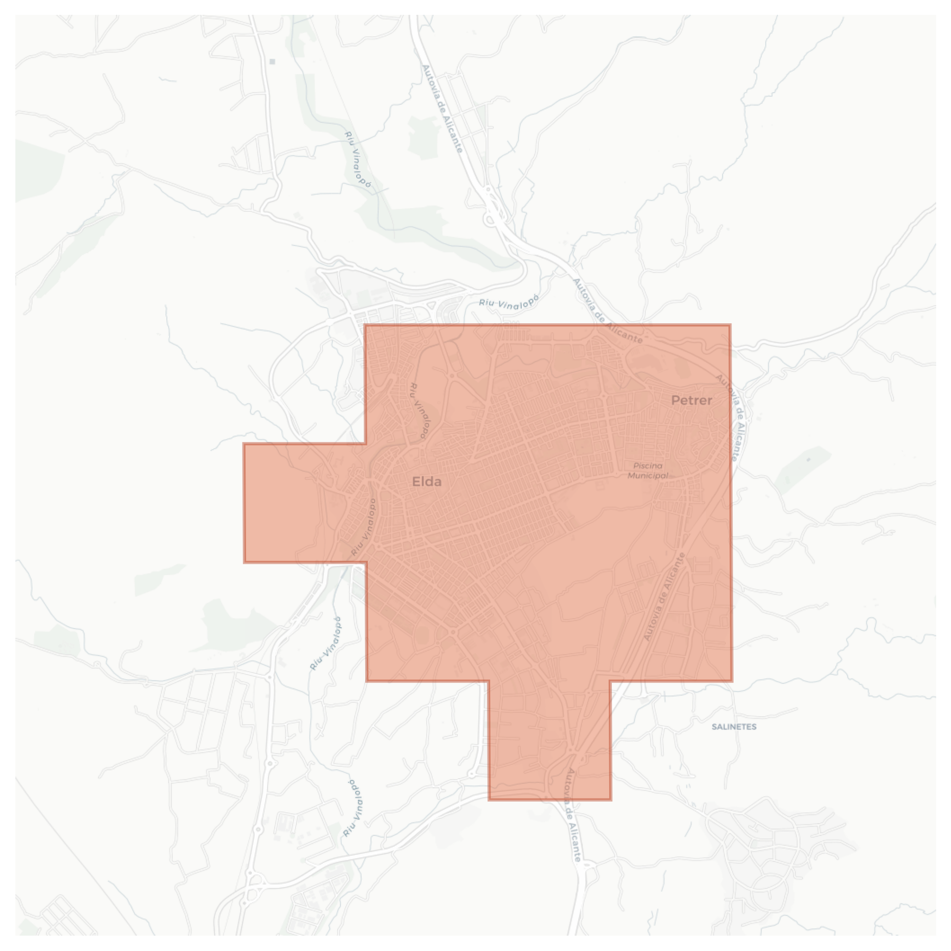Elda geographic map