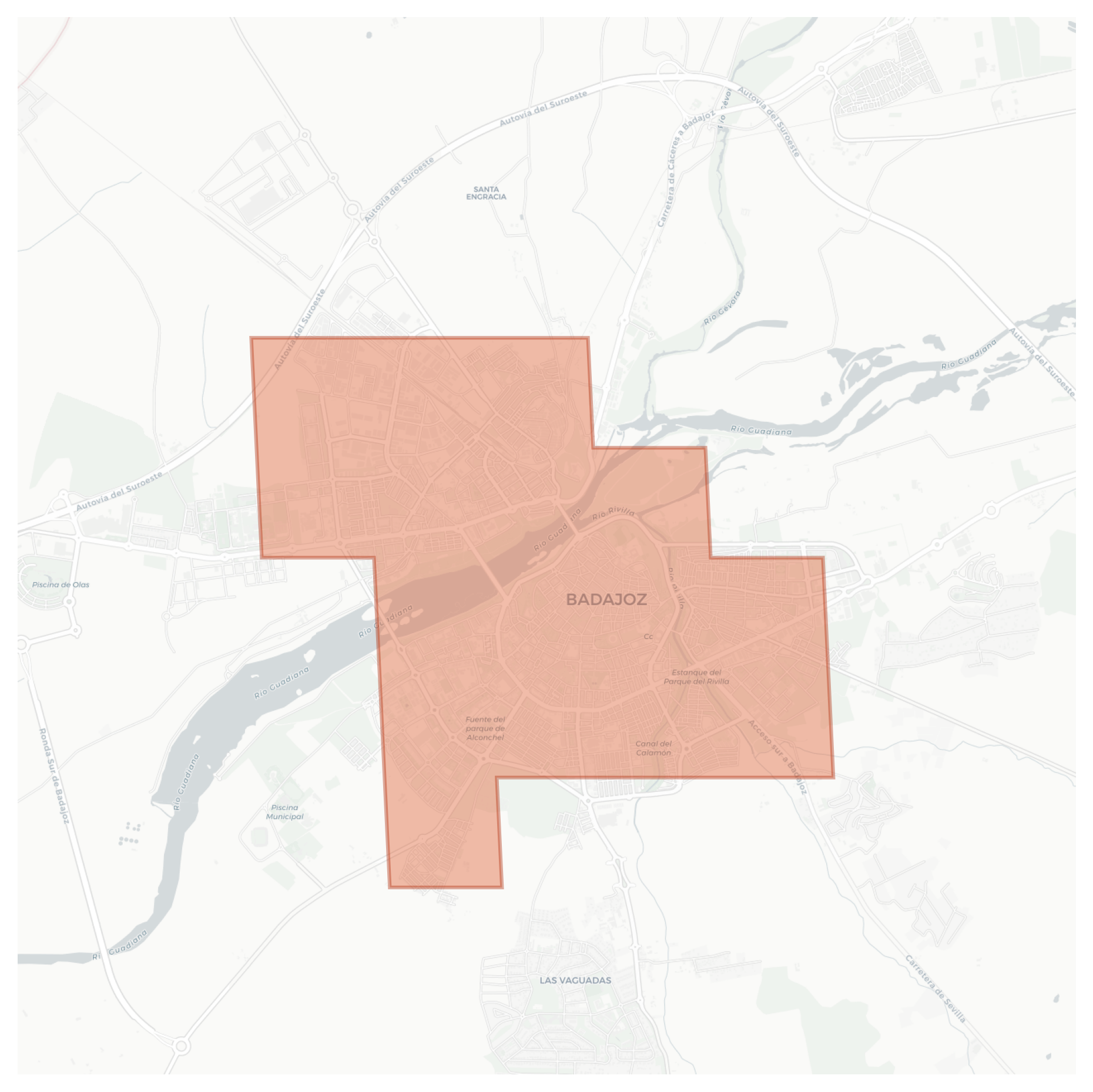 Badajoz geographic map