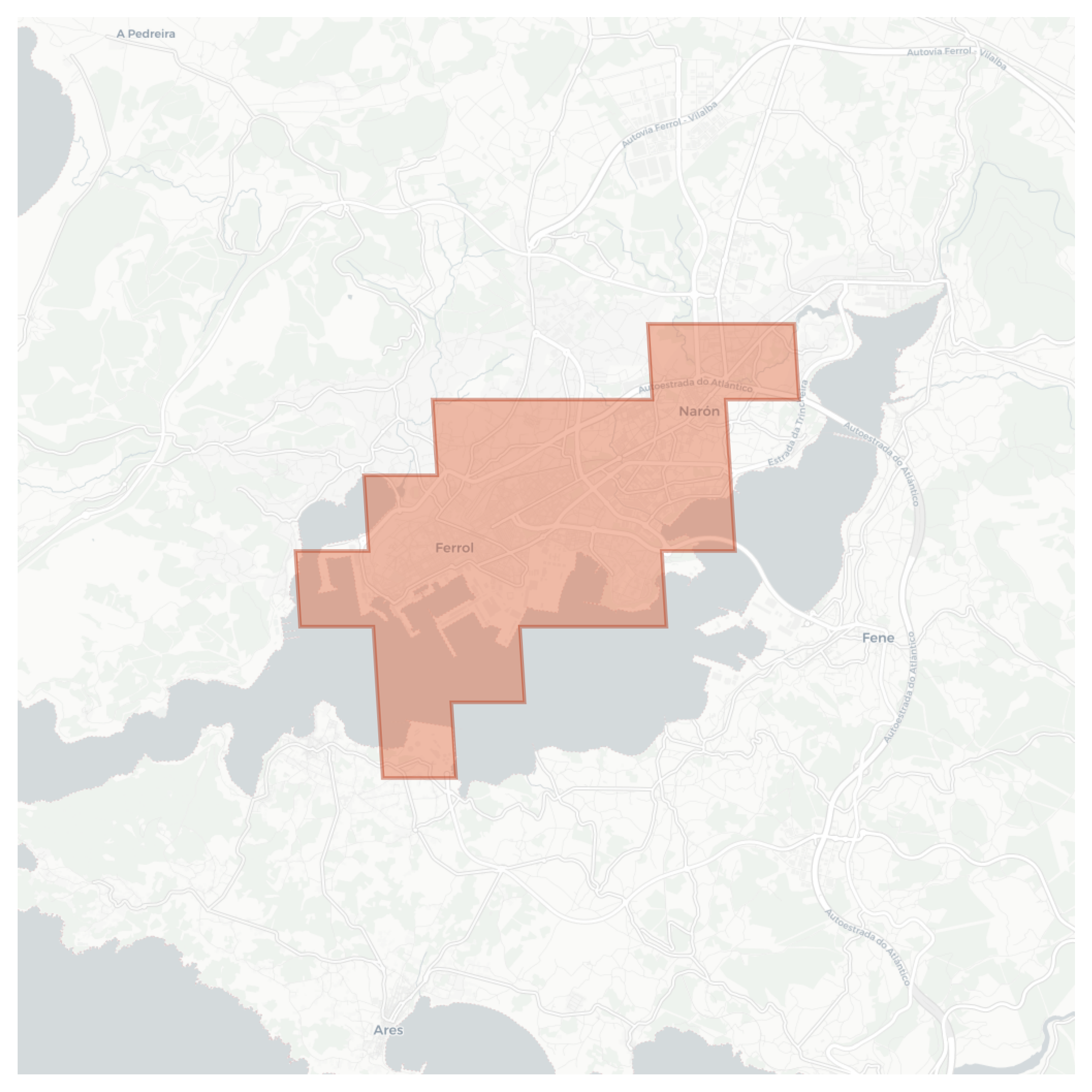 Ferrol geographic map