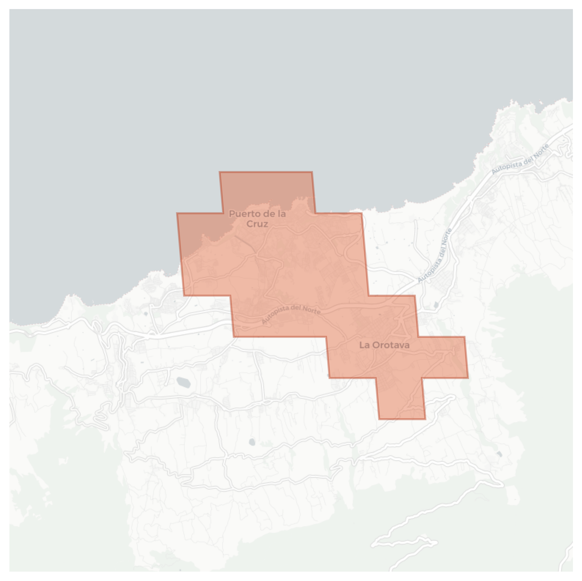 La Orotava geographic map
