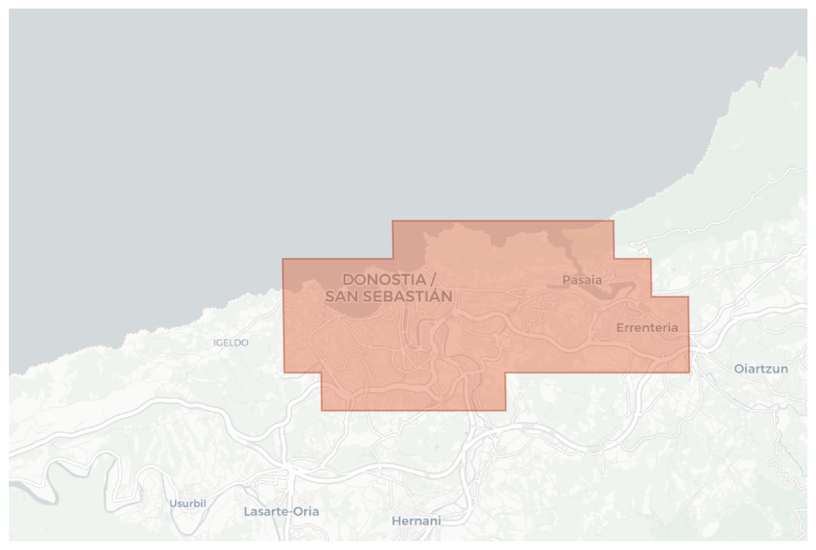 Donostia / San Sebastián geographic map