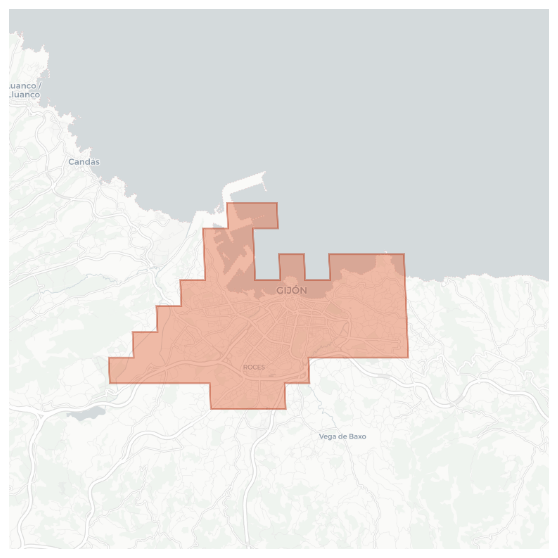 Gijón geographic map