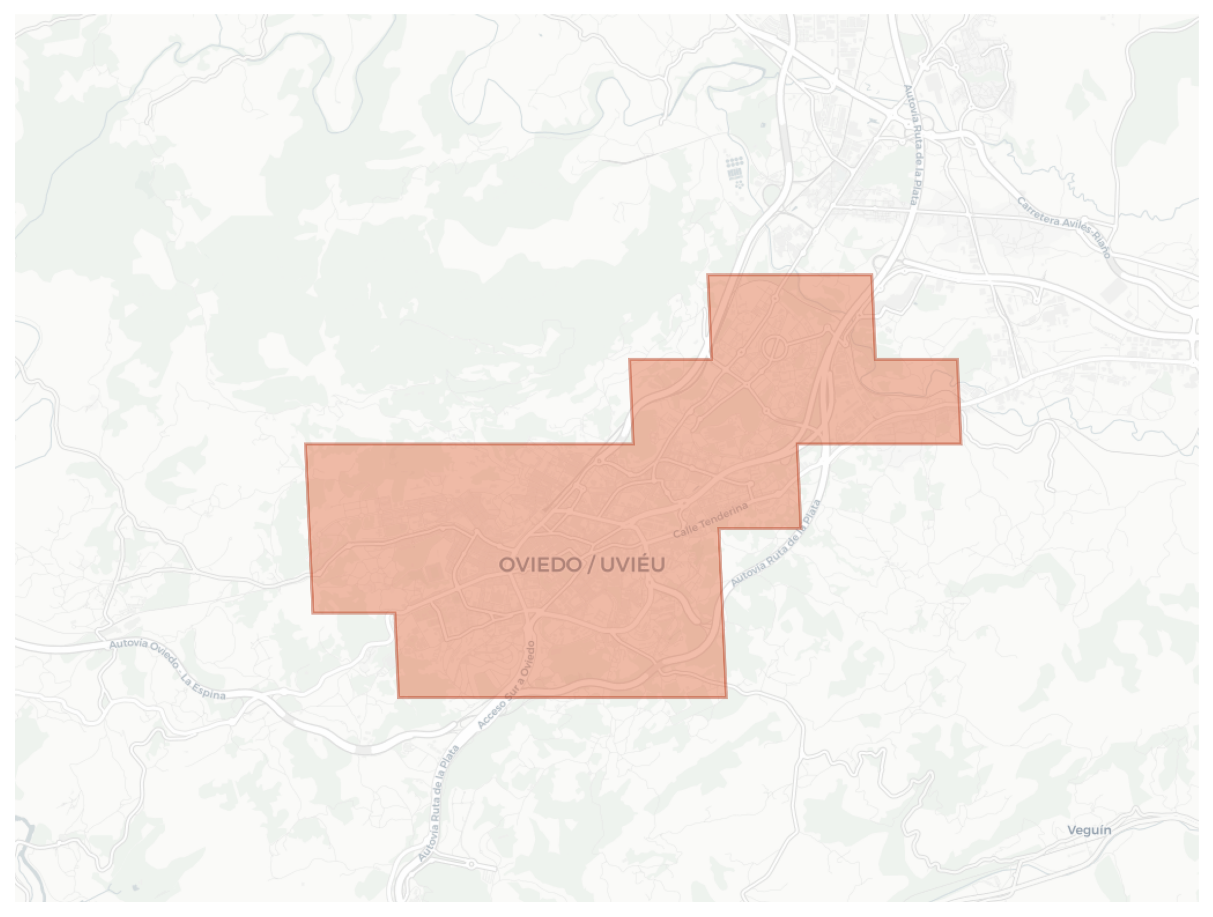 Oviedo / Uviéu geographic map