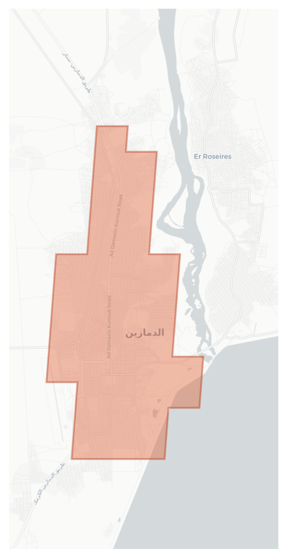 Ad-Damazin geographic map