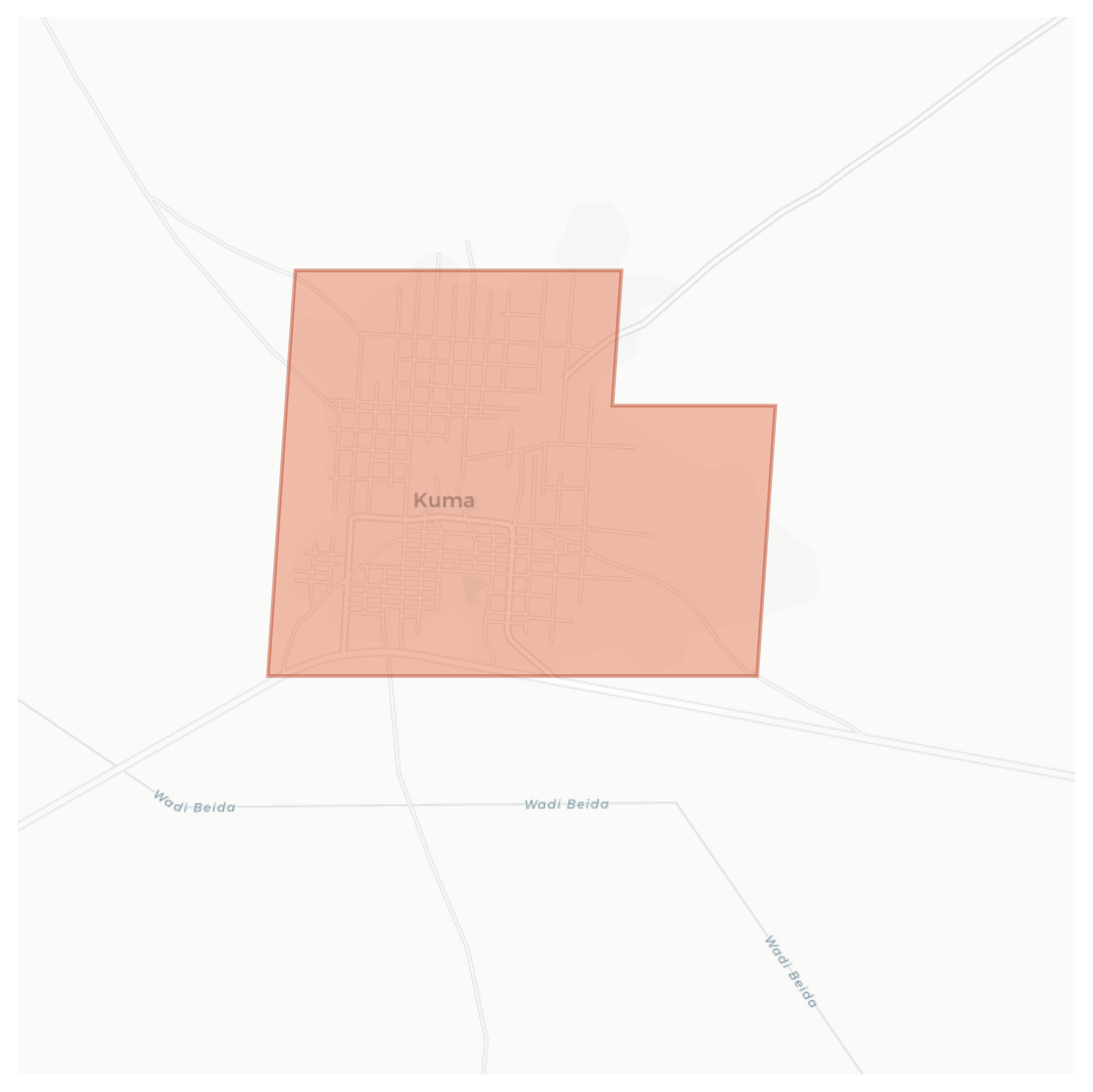 Khureit (Al Kuma) geographic map