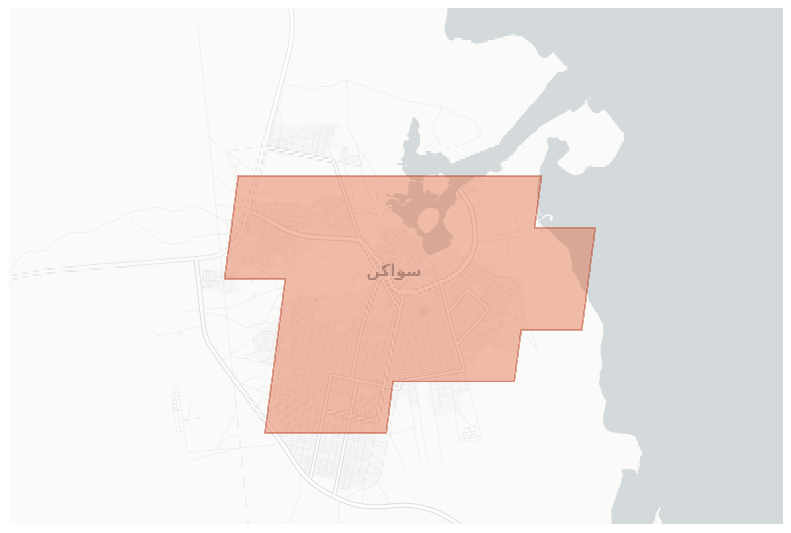 Sawakin geographic map