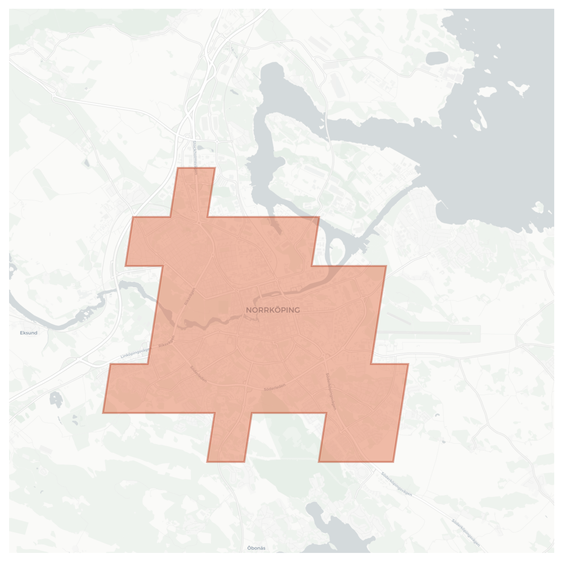 Norrköping geographic map