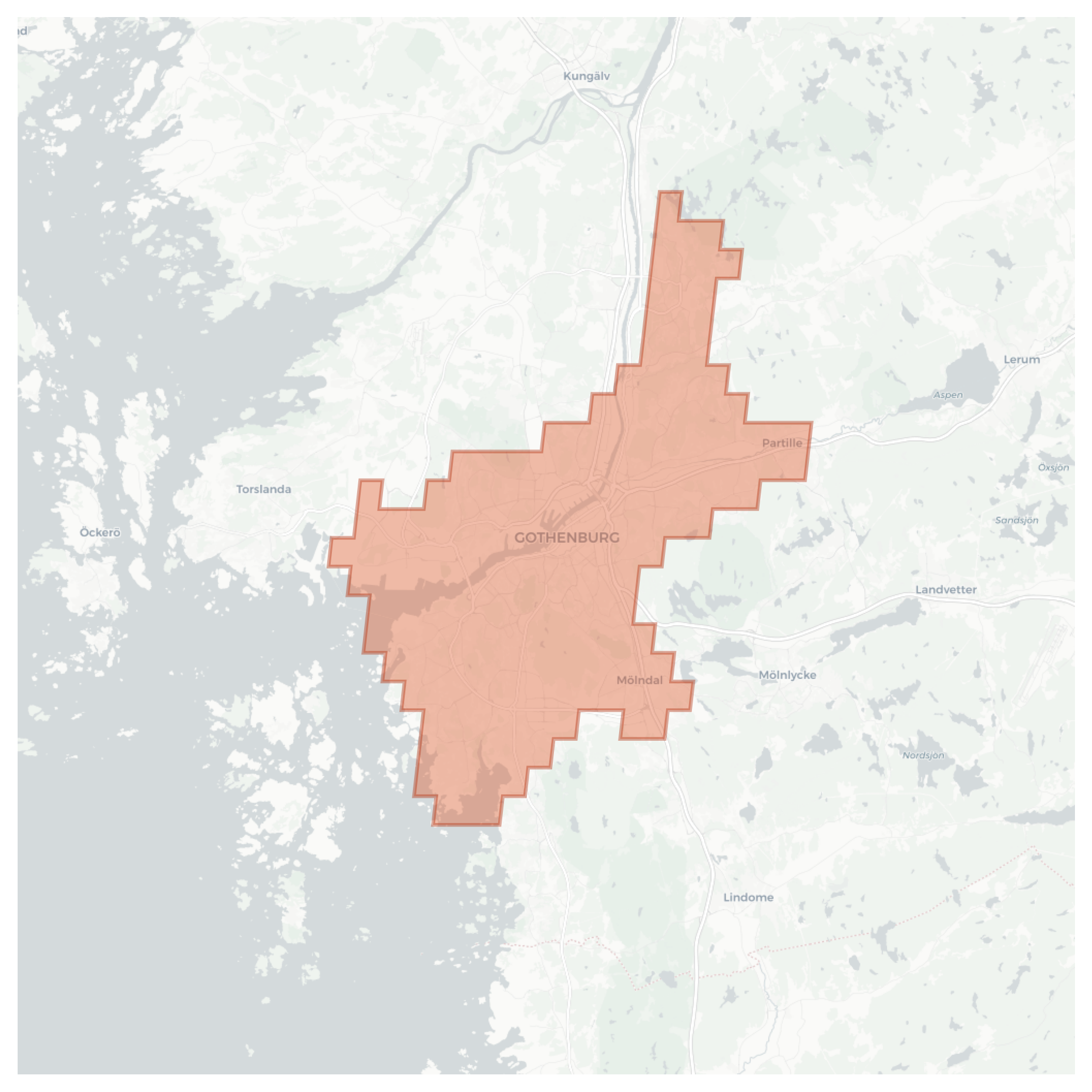 Gothenburg geographic map