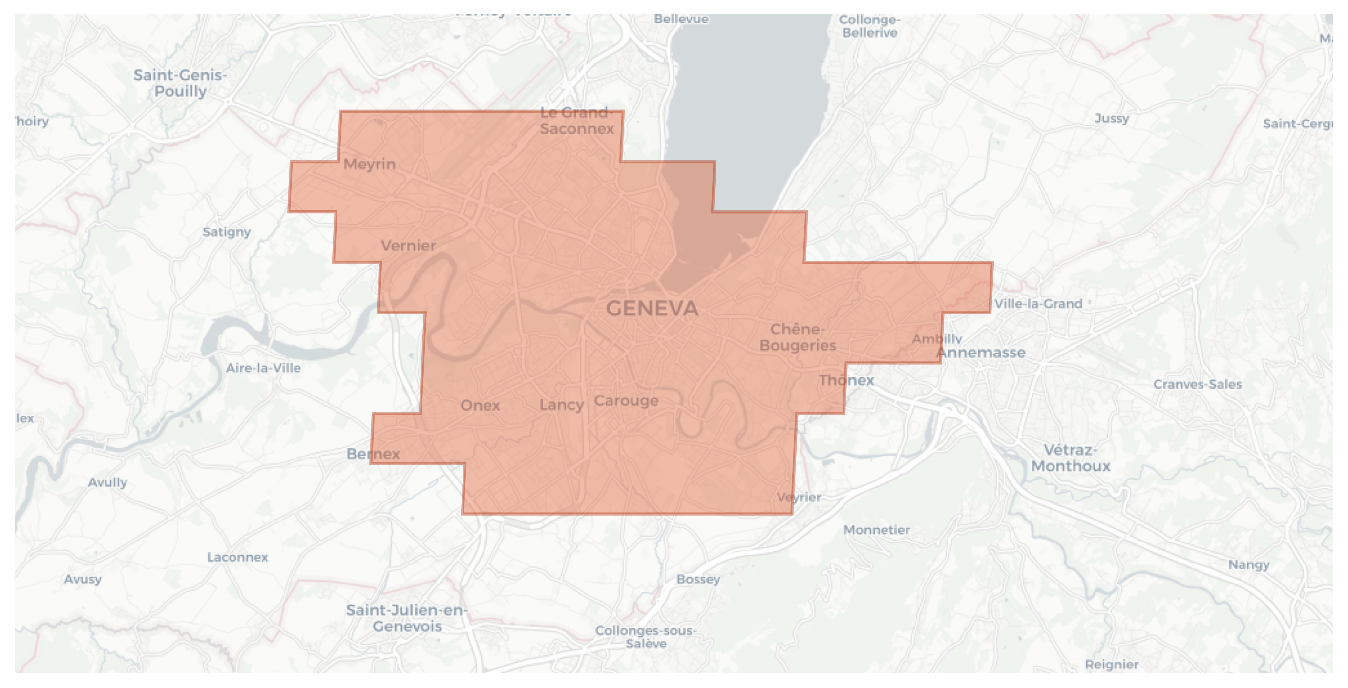 Geneva geographic map