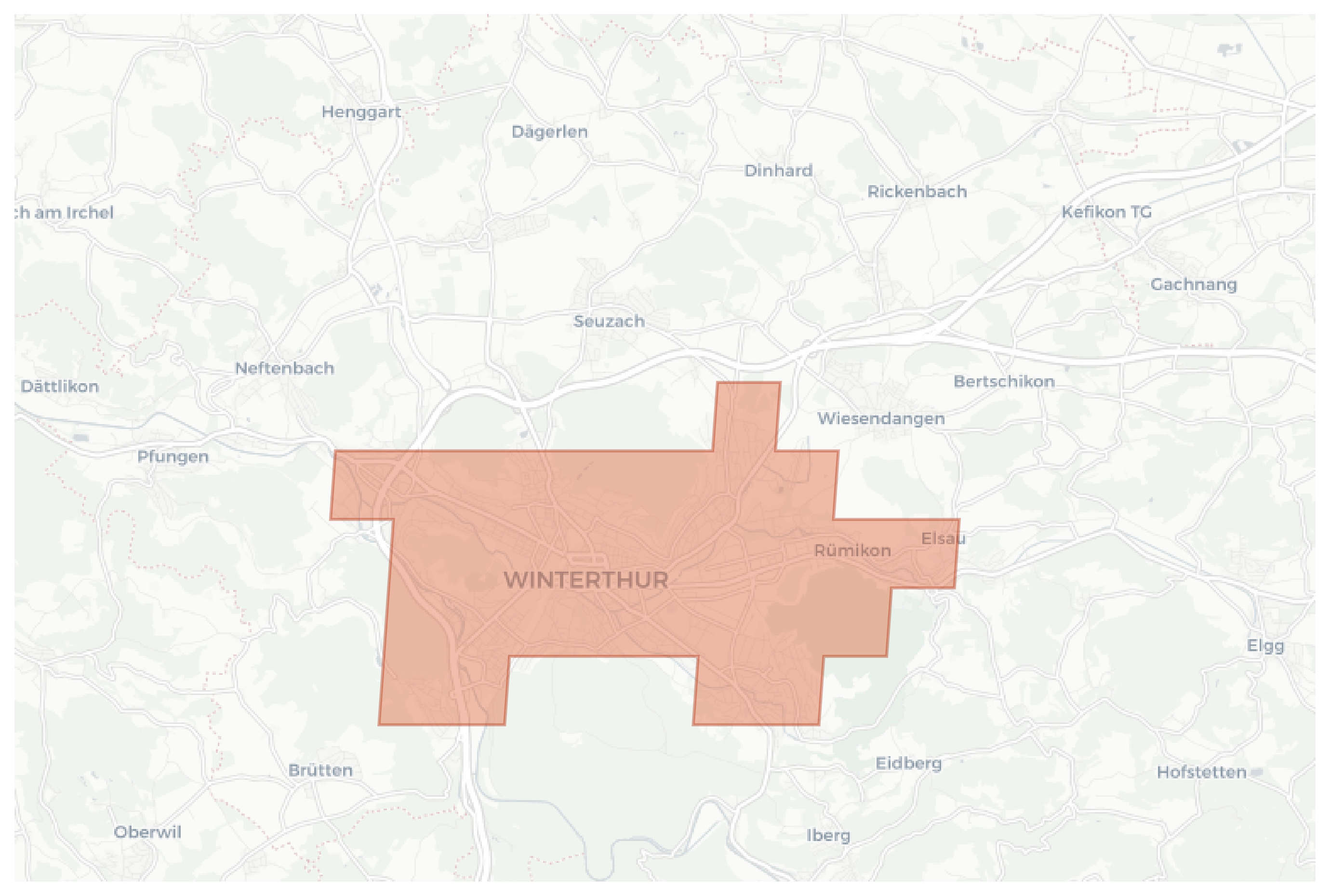 Winterthur geographic map