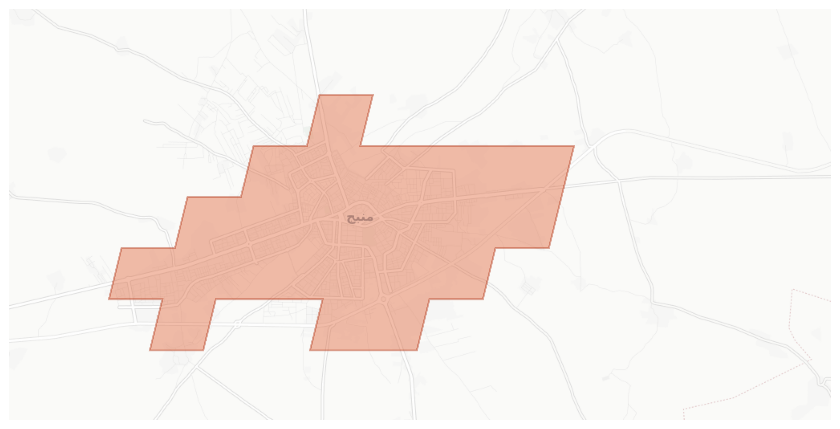 Manbij geographic map