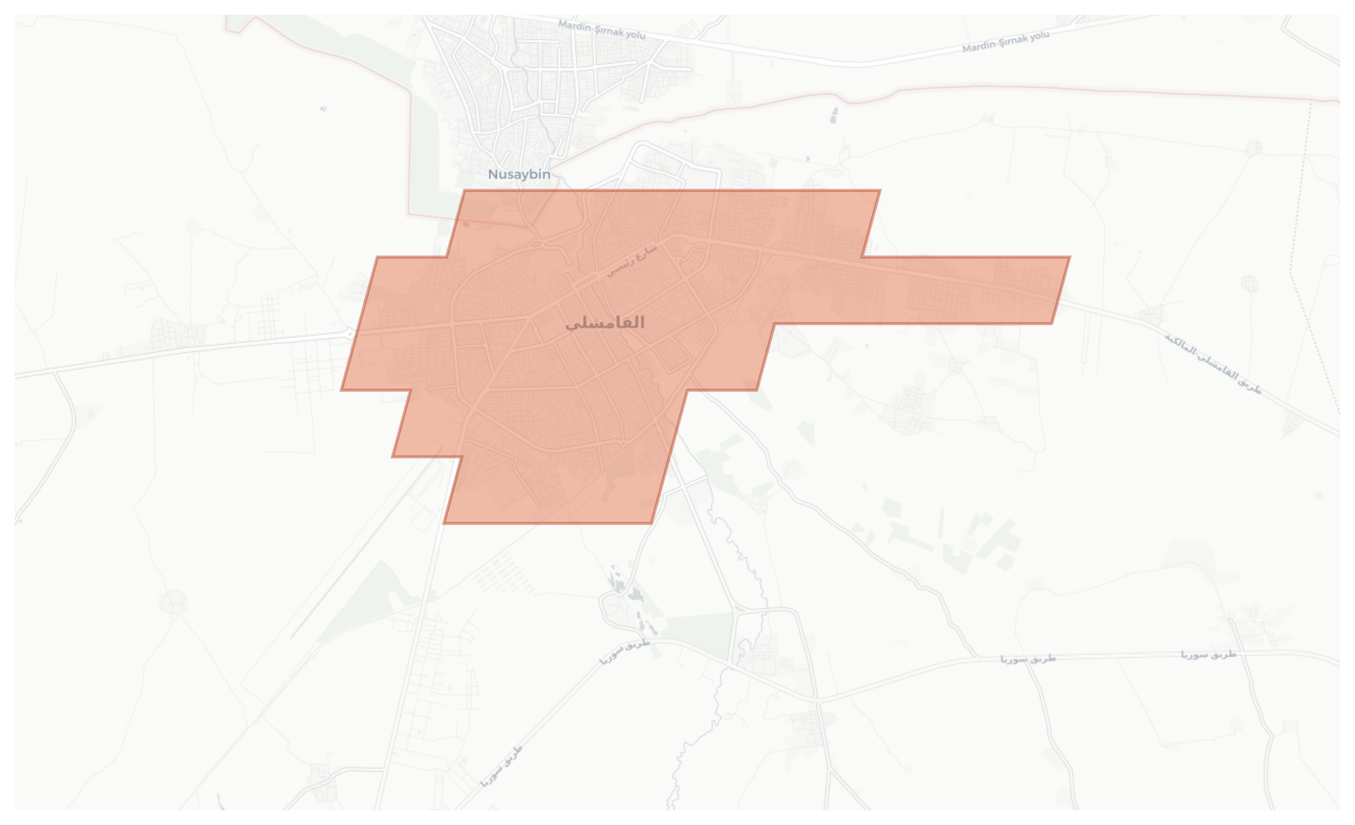 Qamishli geographic map
