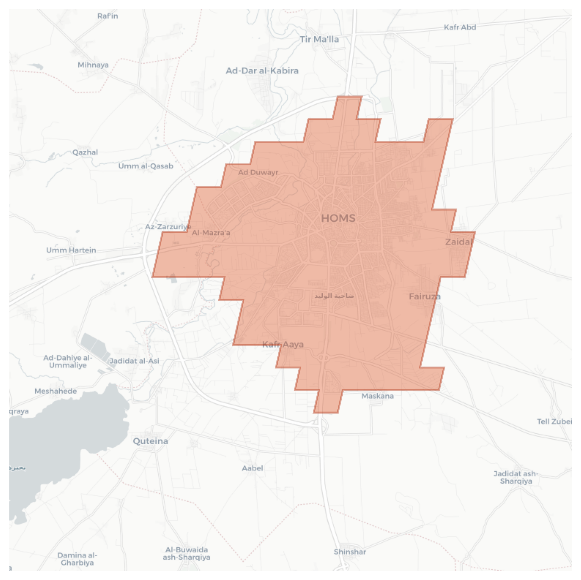 Homs geographic map