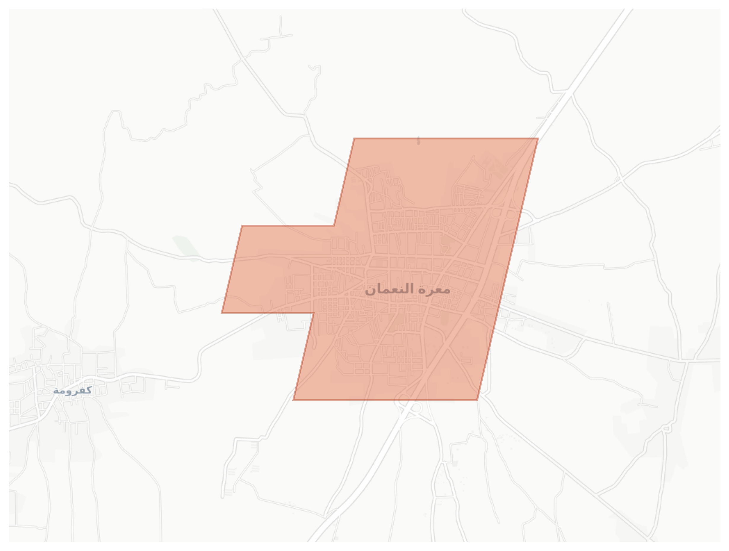 Maarrat al-Nu'man geographic map