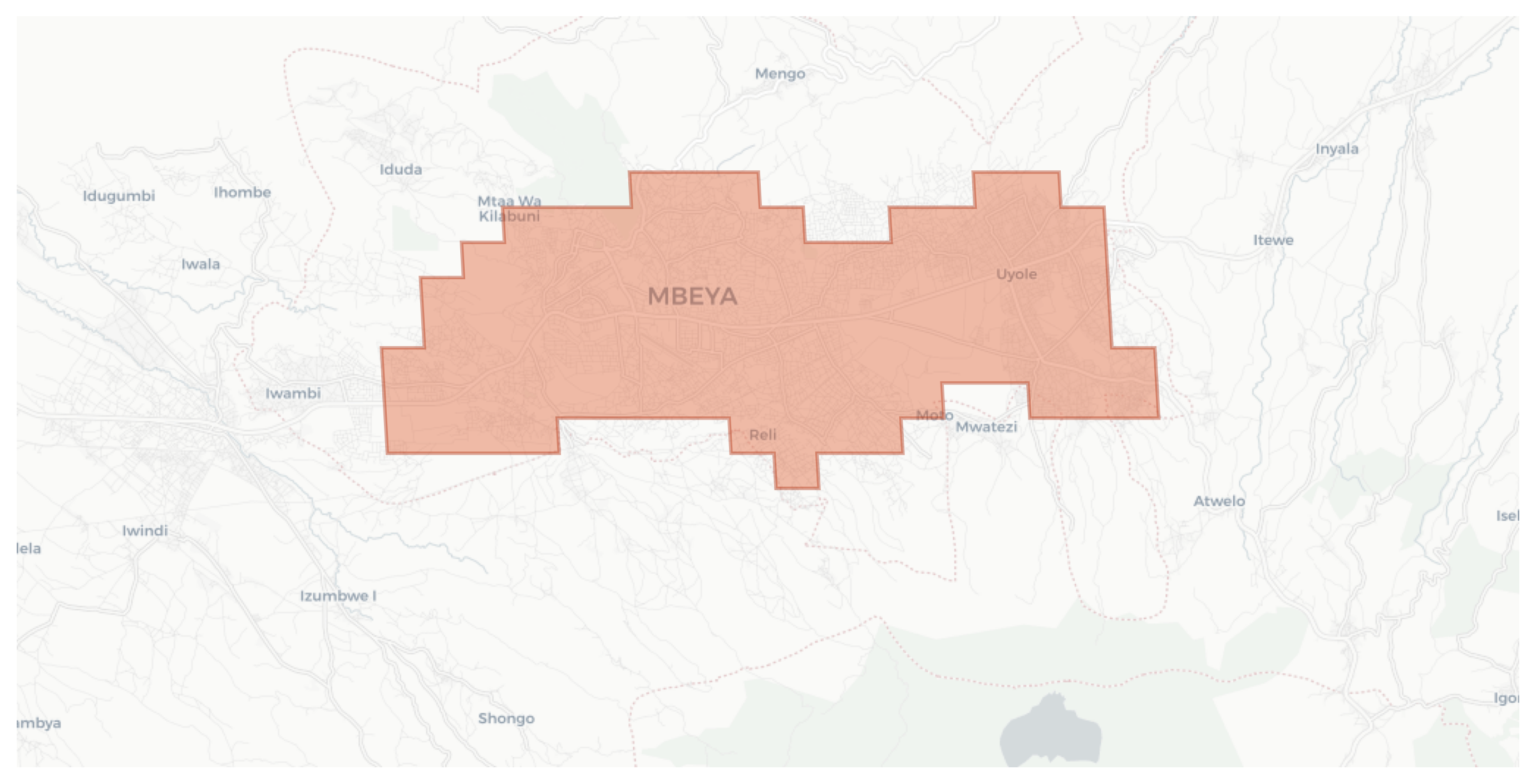 Mbeya geographic map
