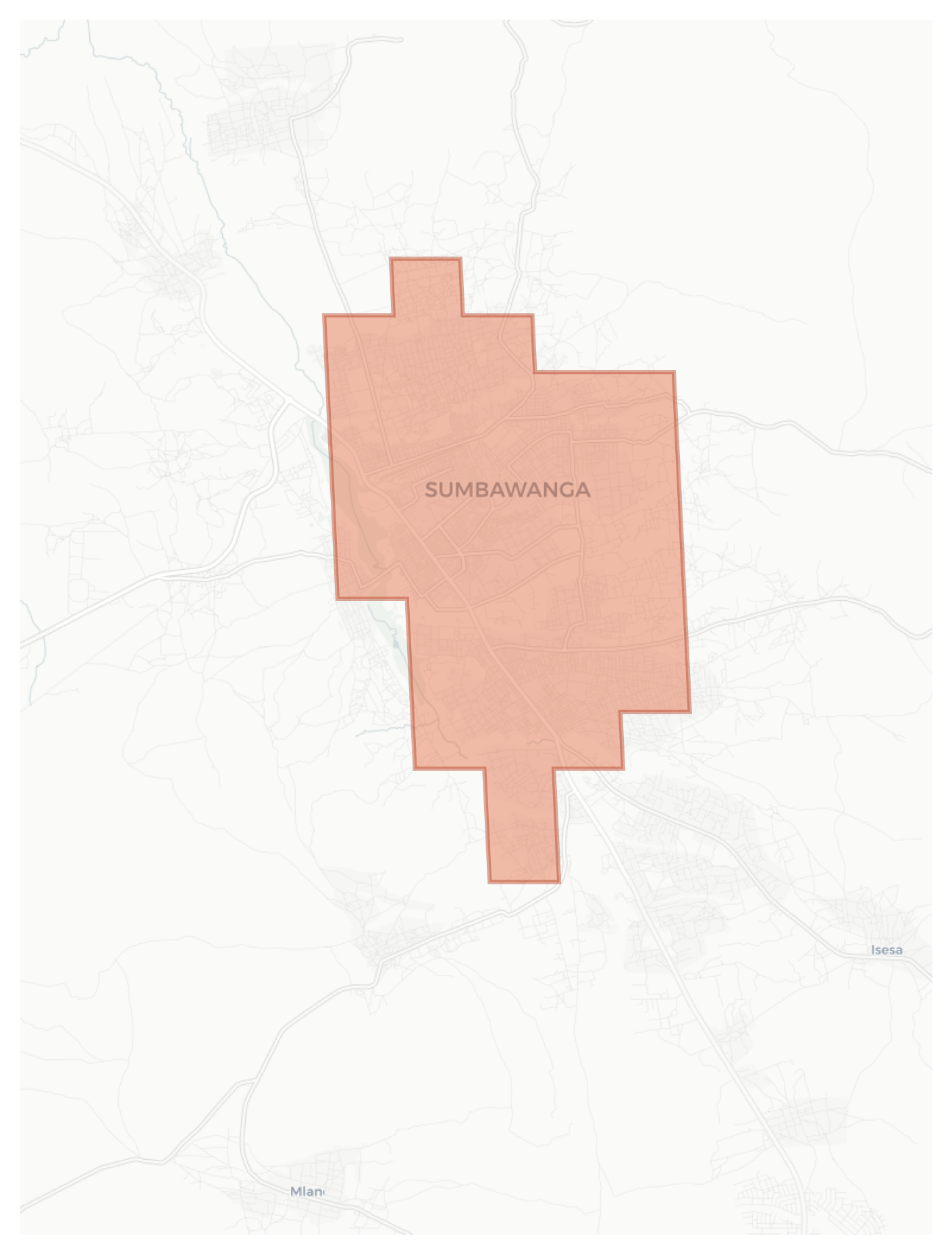 Sumbawanga geographic map