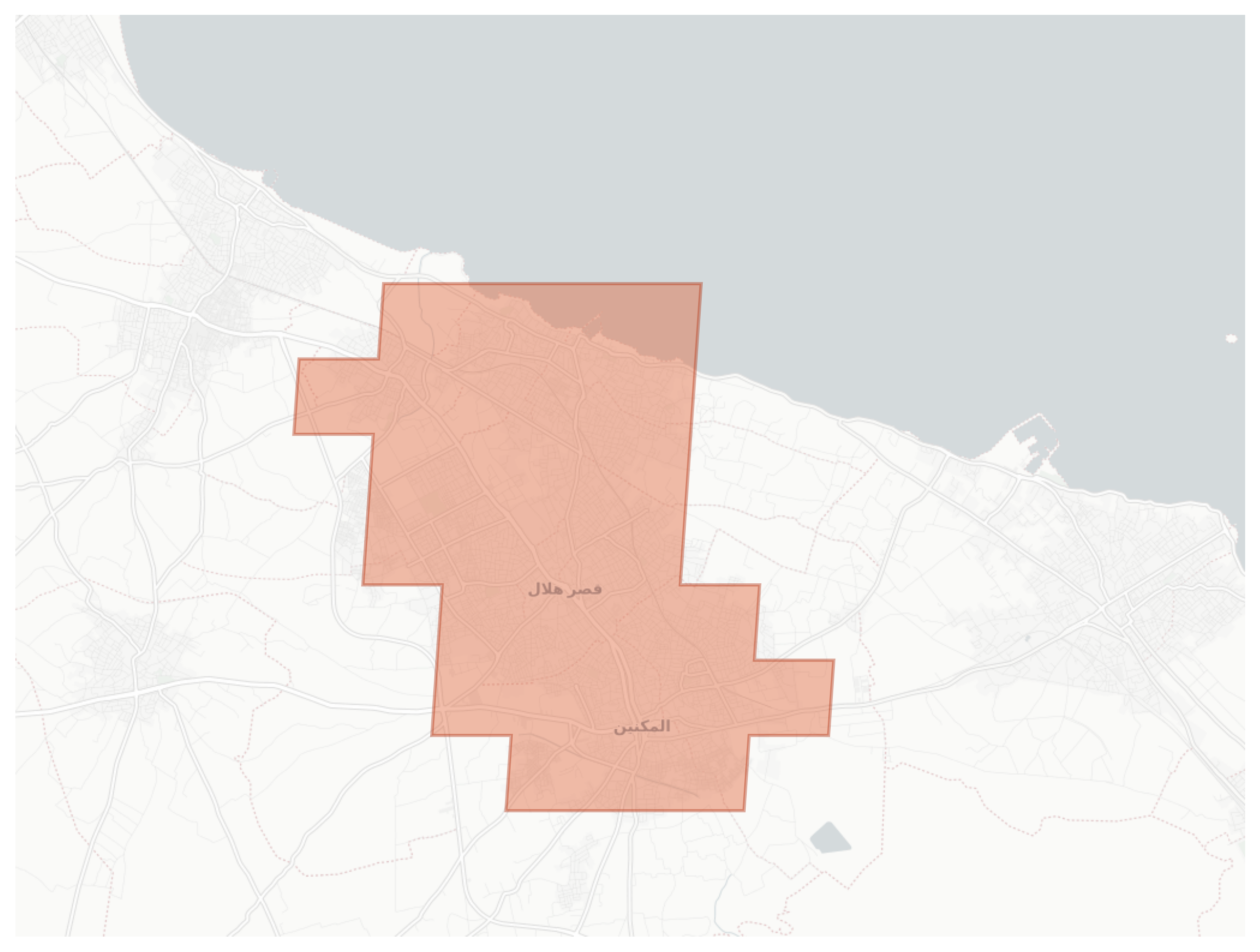 Ksar Hellal geographic map
