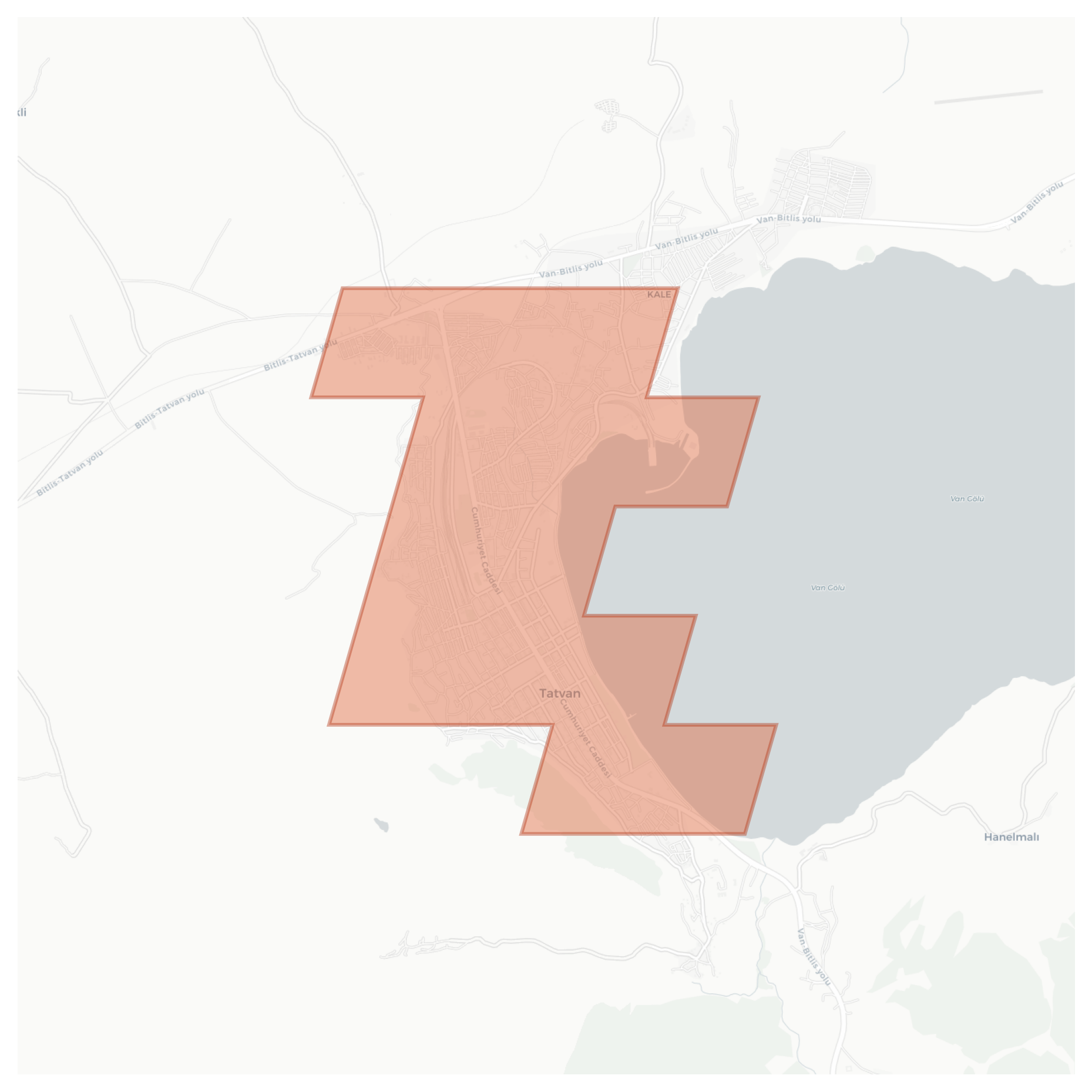 Tatvan geographic map