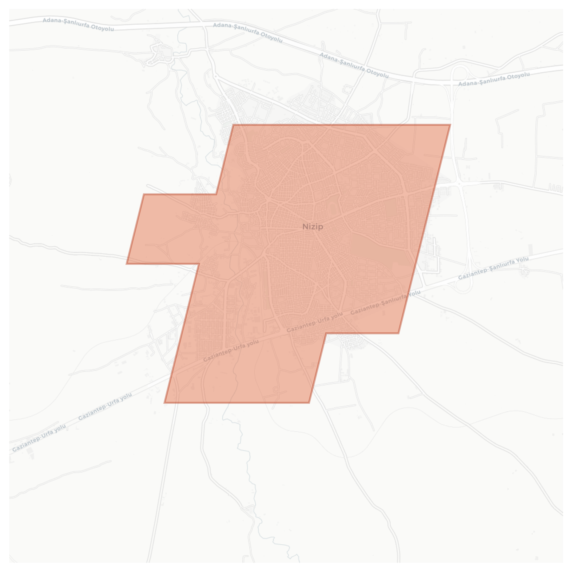 Nizip geographic map