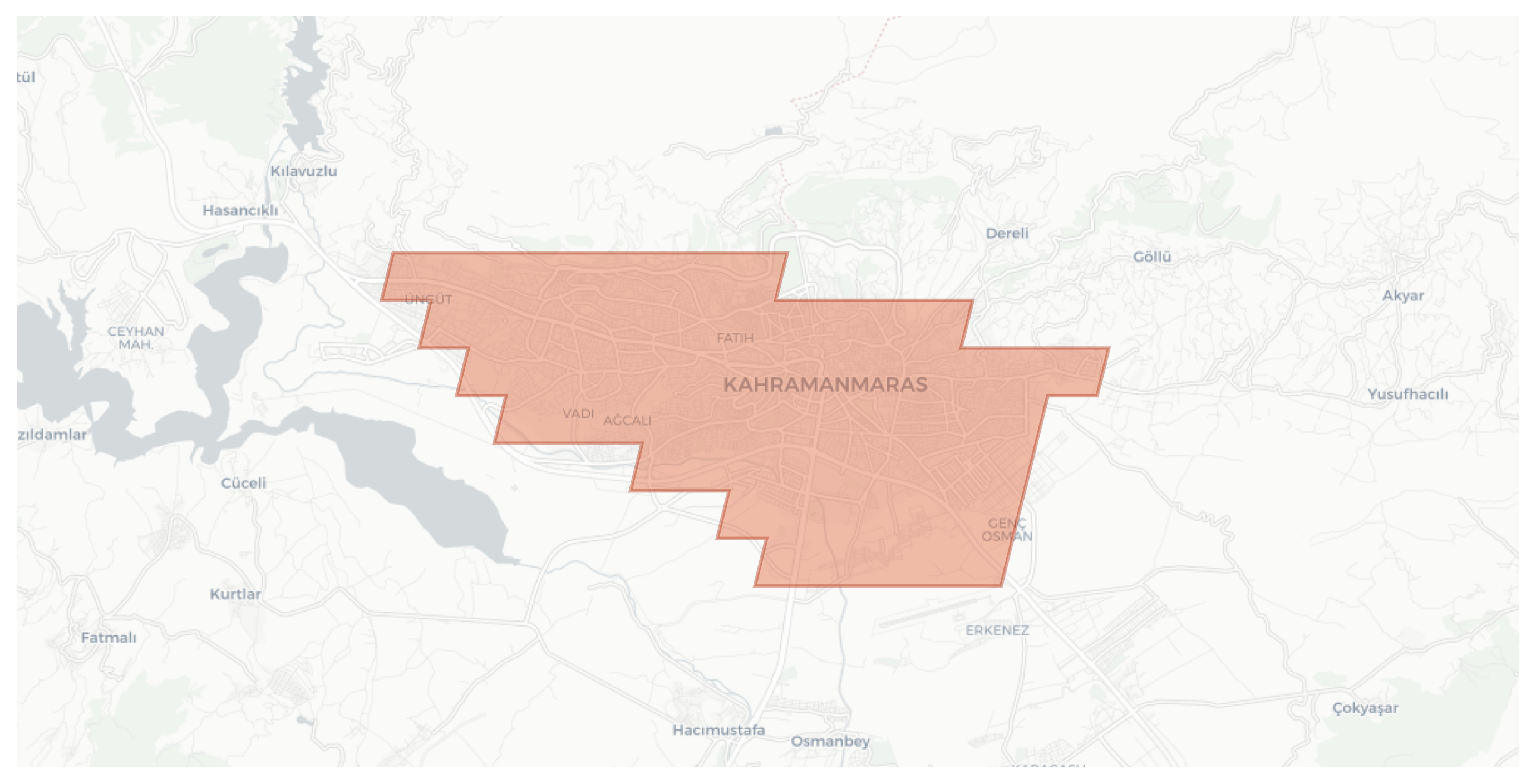 Kahramanmaraş geographic map