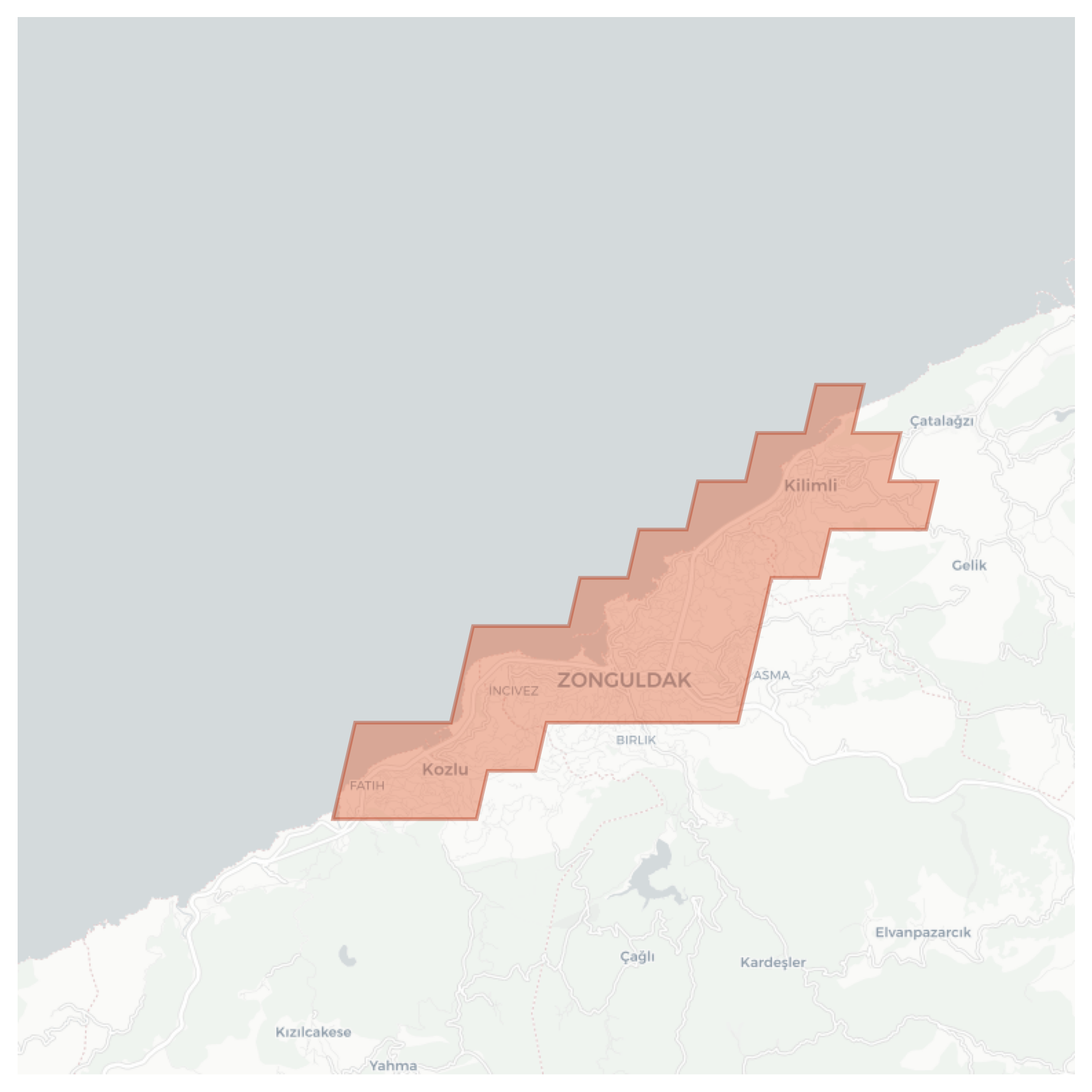 Zonguldak geographic map