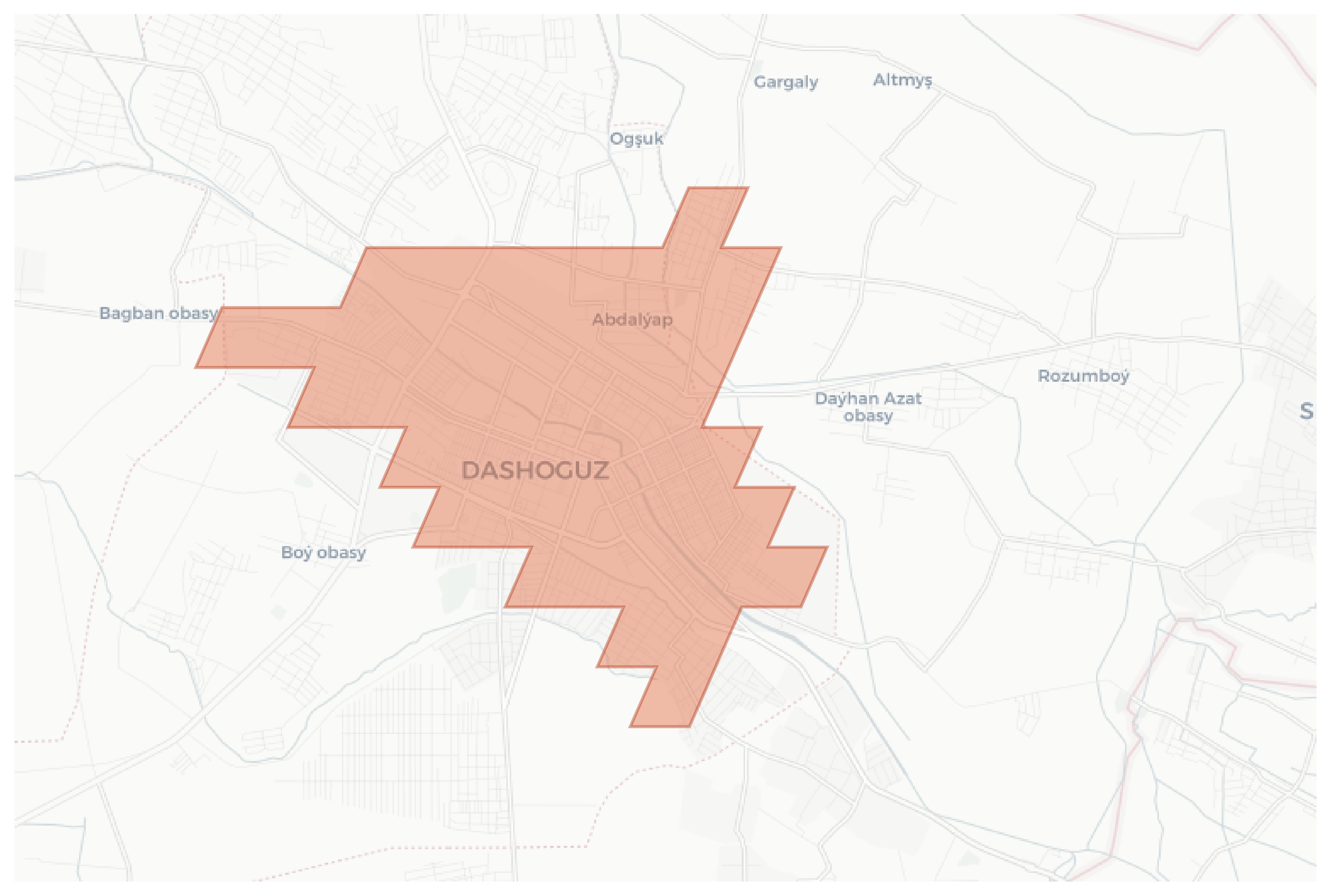 Dashoguz geographic map