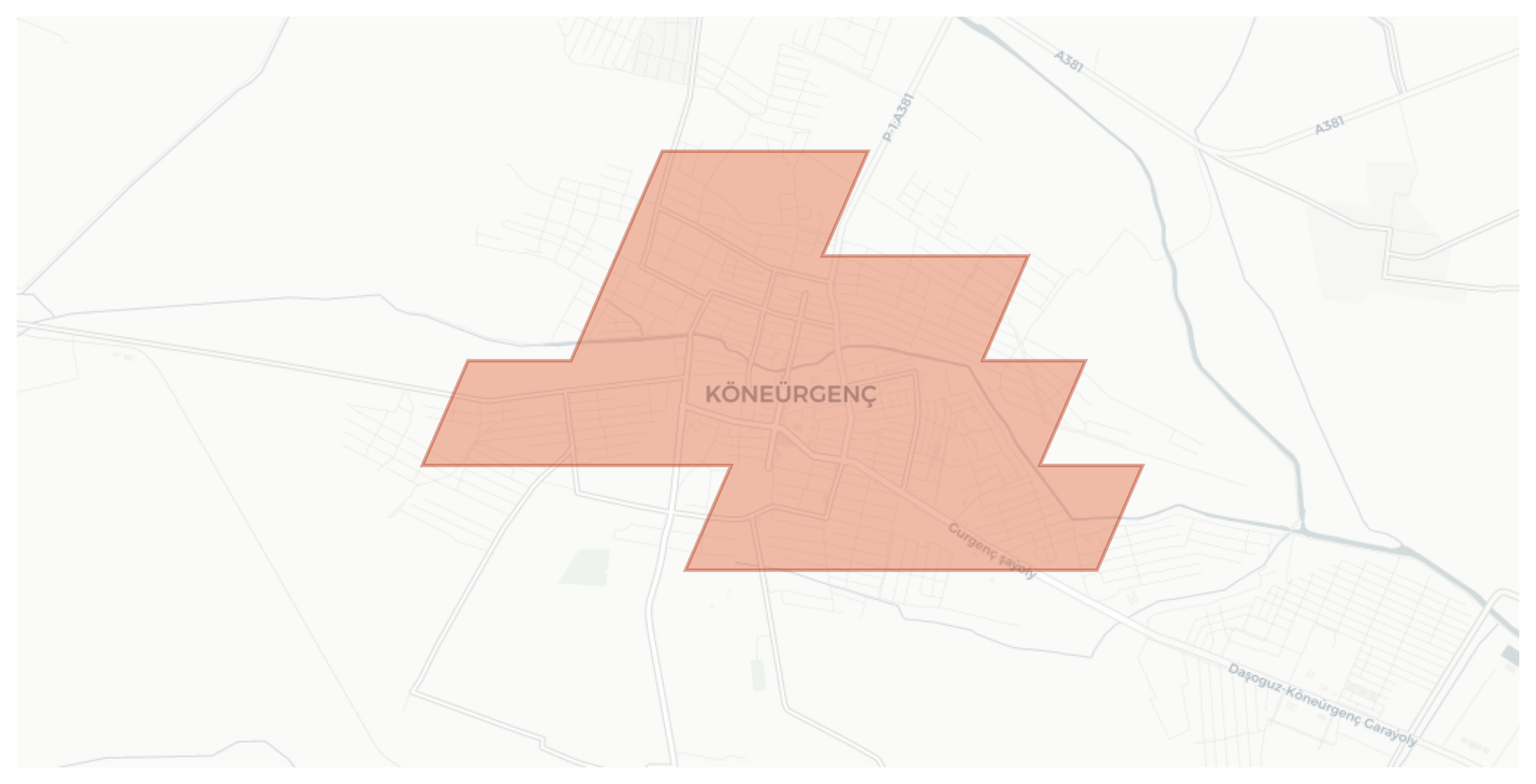 Konye-Urgench geographic map