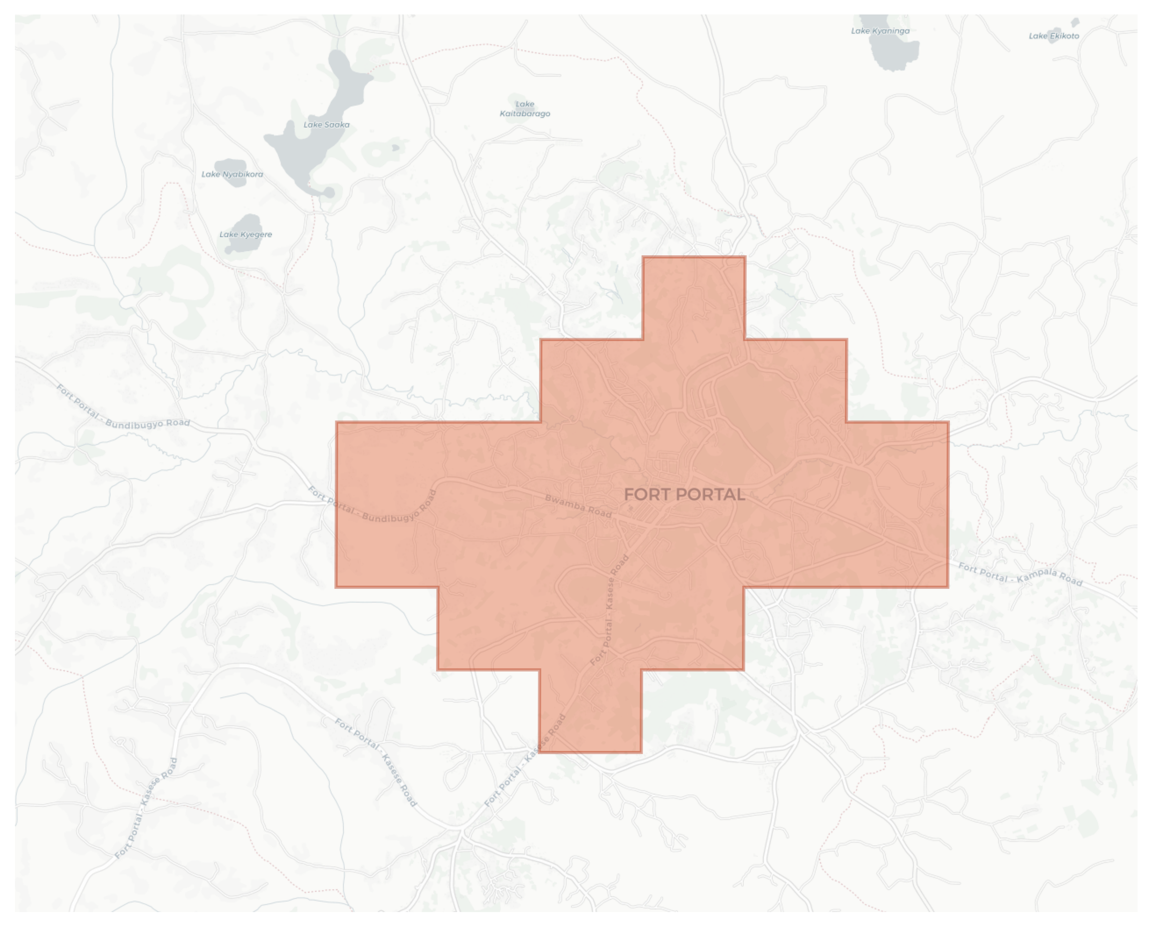 Fort Portal geographic map