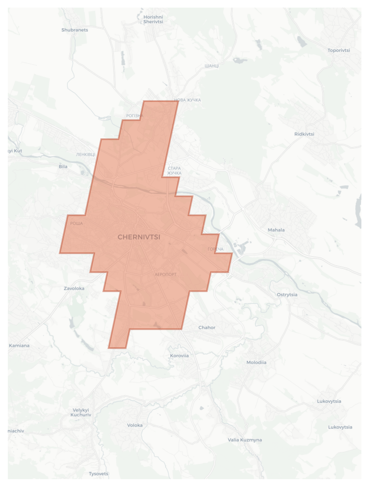 Chernivtsi geographic map