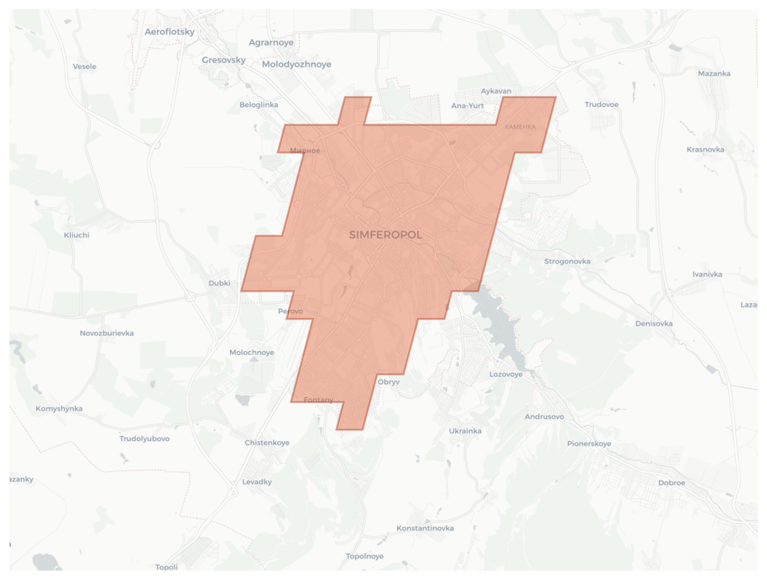 Simferopol geographic map