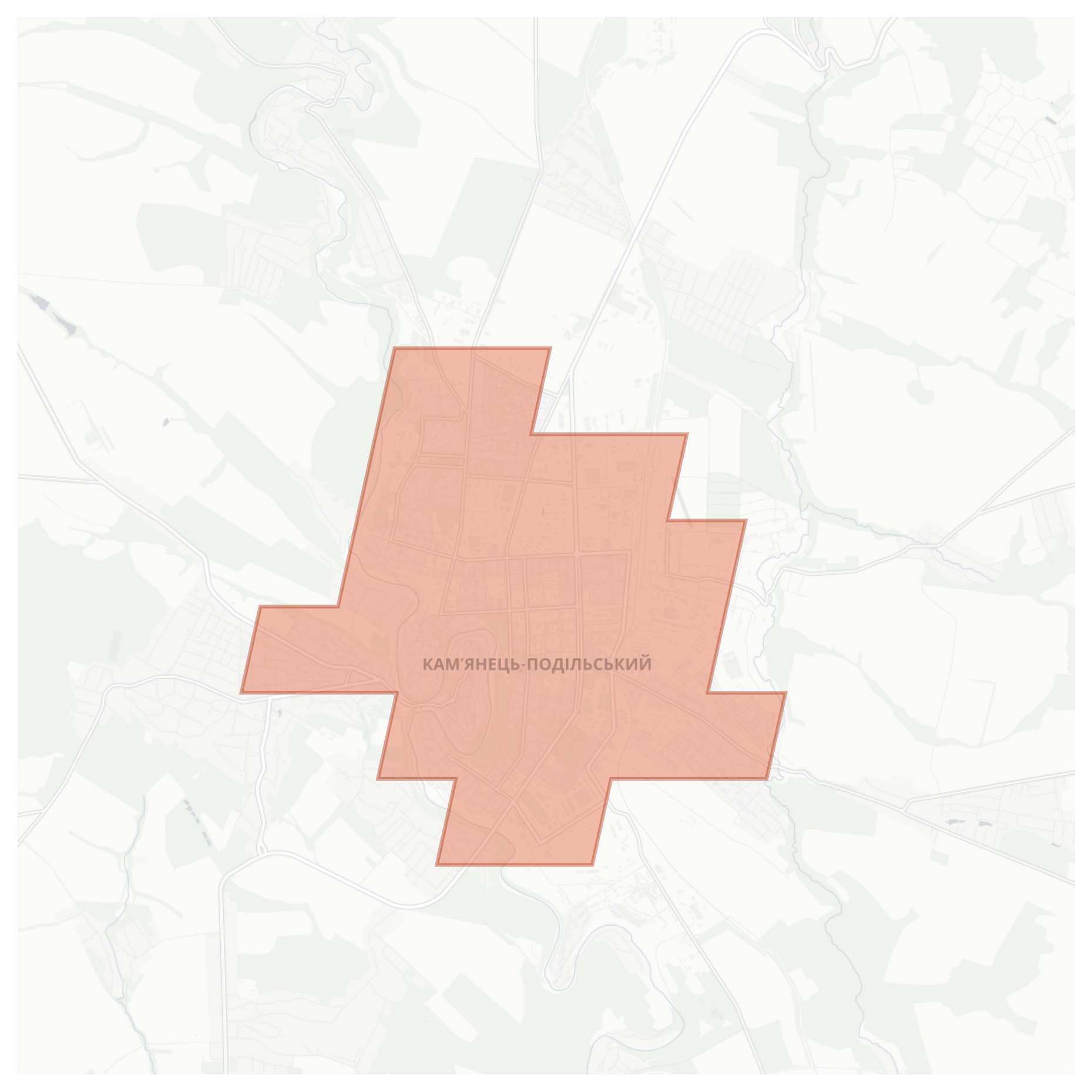 Kamianets-Podilskyi geographic map