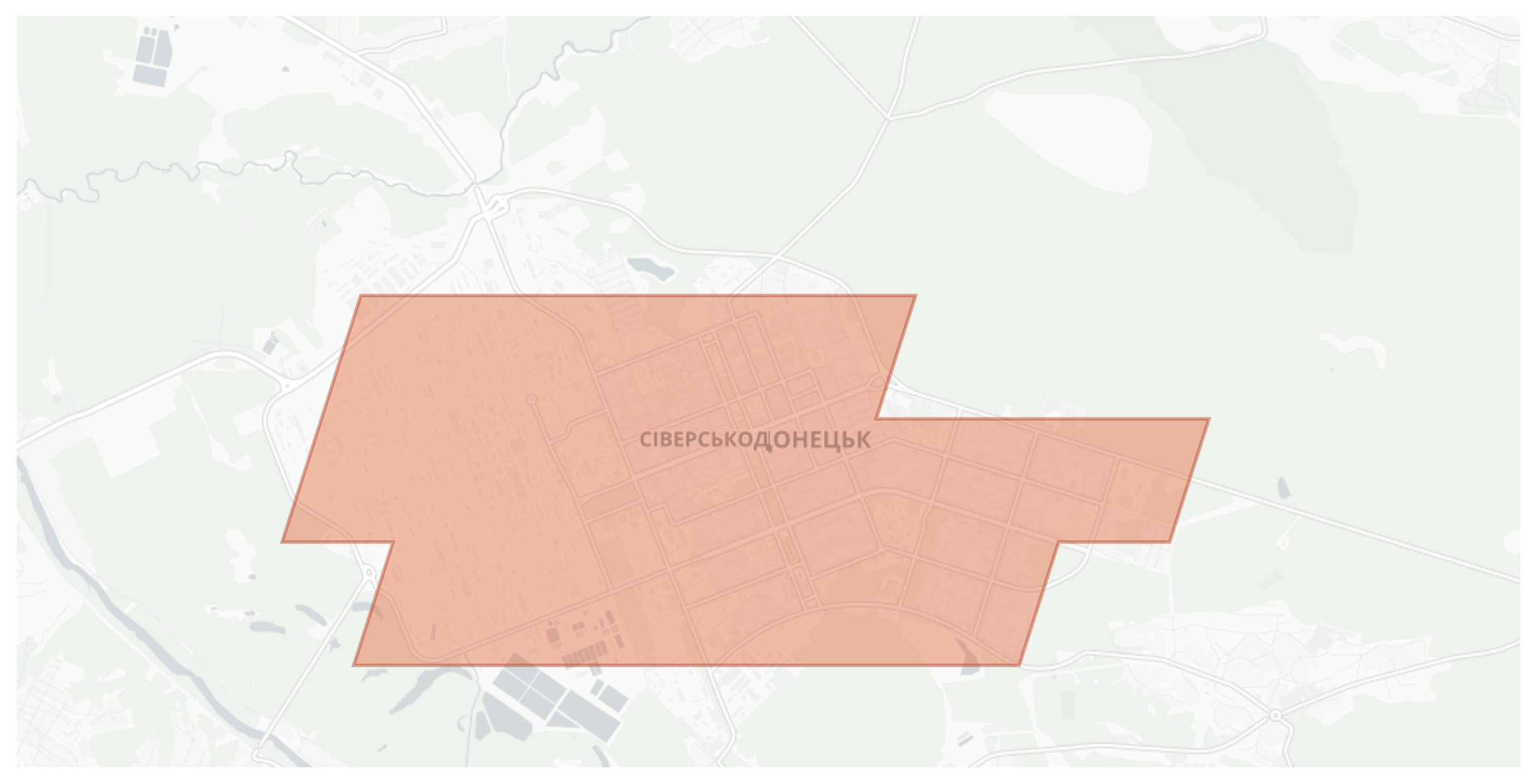 Sievierodonetsk geographic map