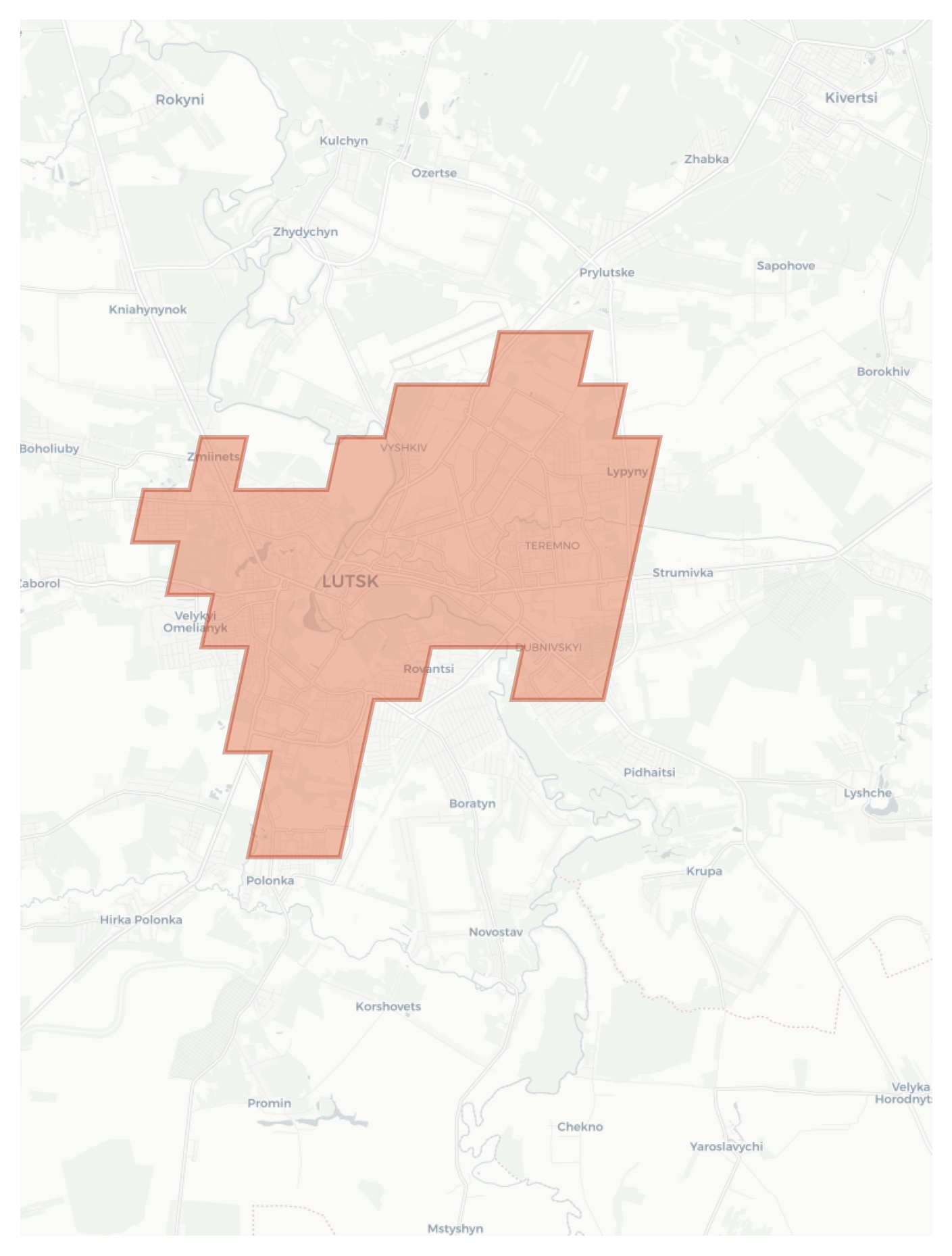 Lutsk geographic map