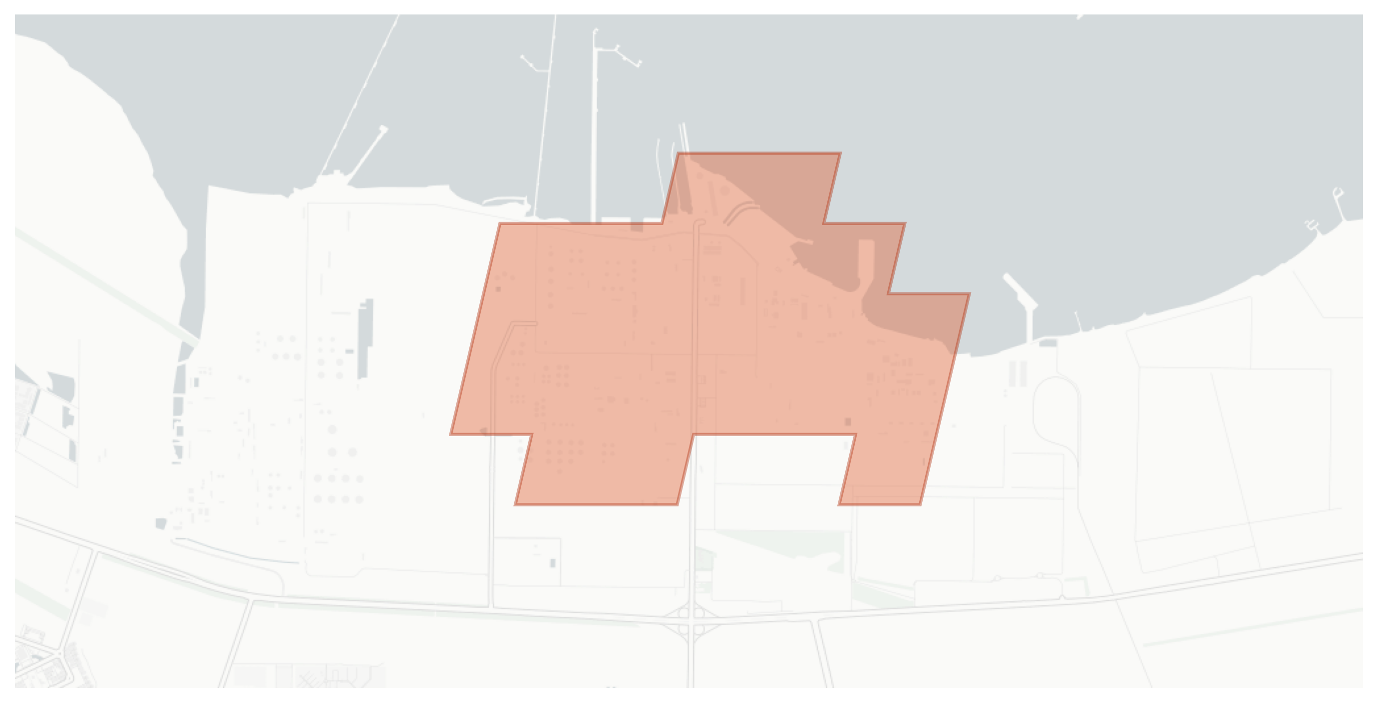 Al Ruways Industrial city geographic map
