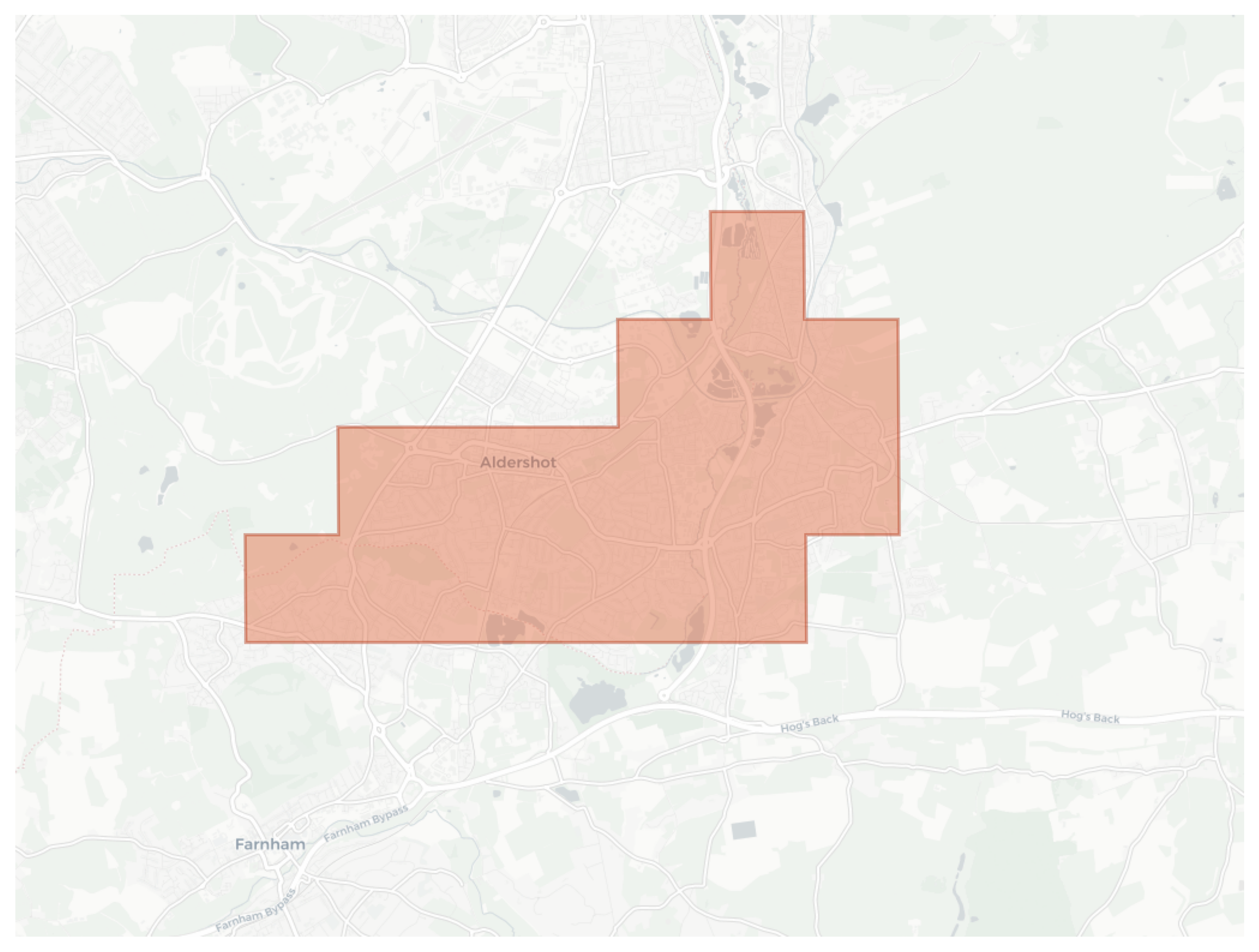 Aldershot geographic map