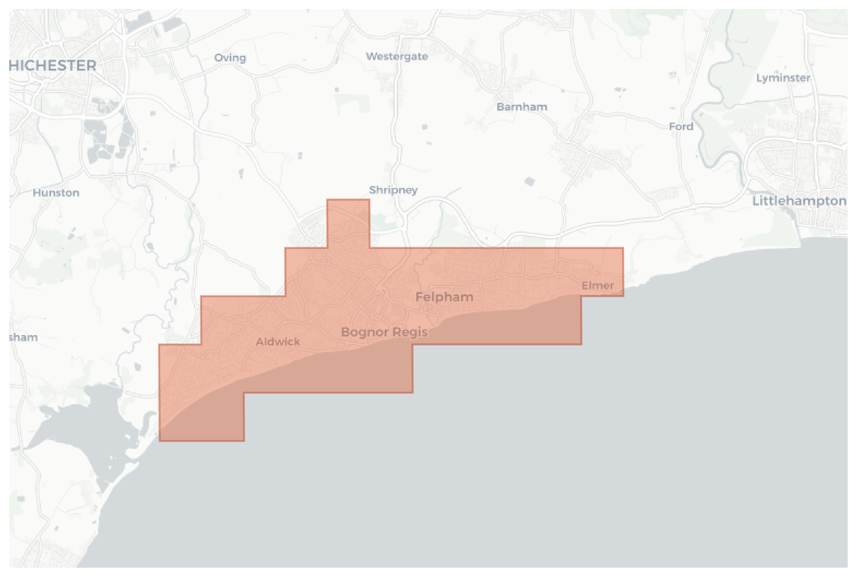Bognor Regis geographic map