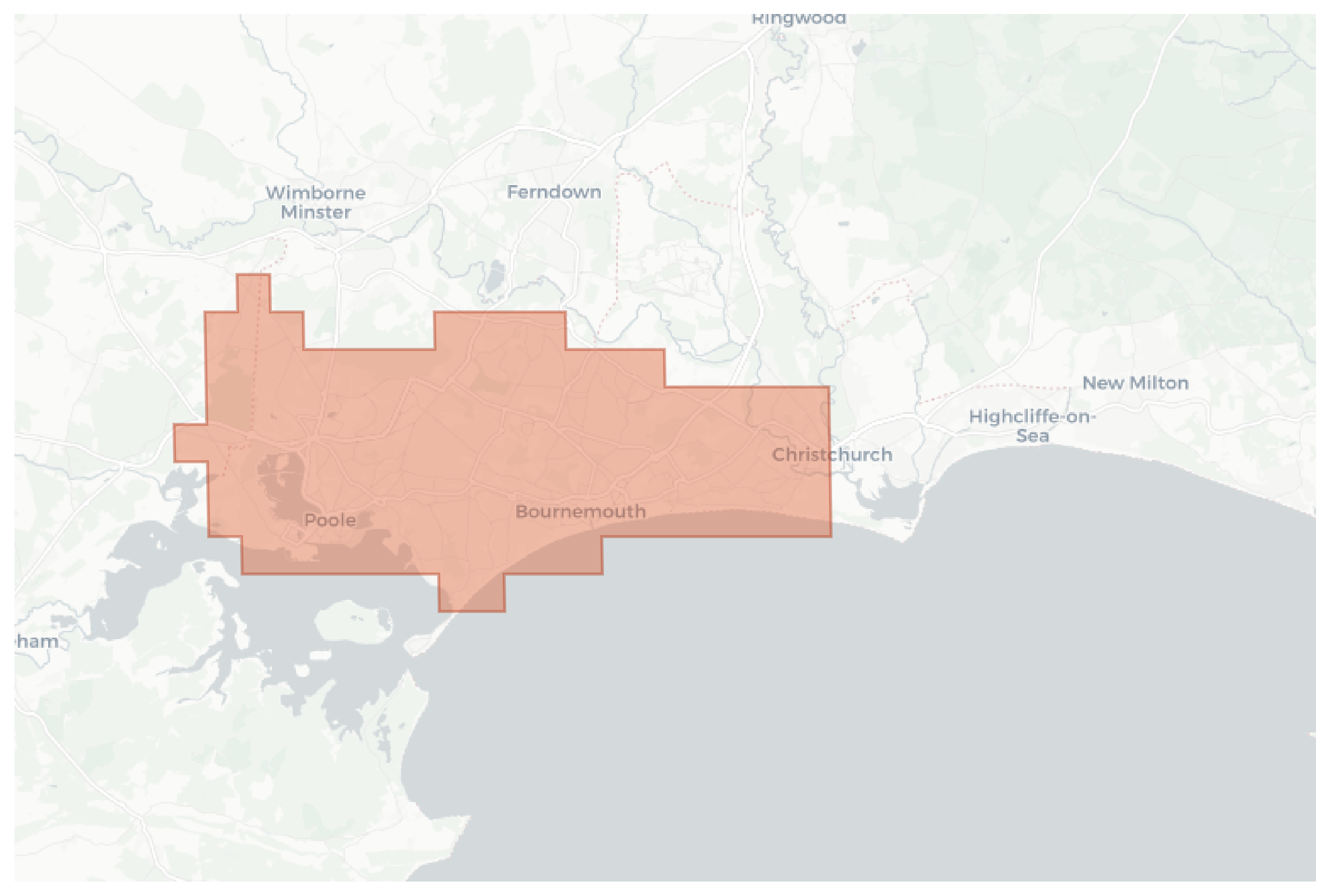 Bournemouth geographic map