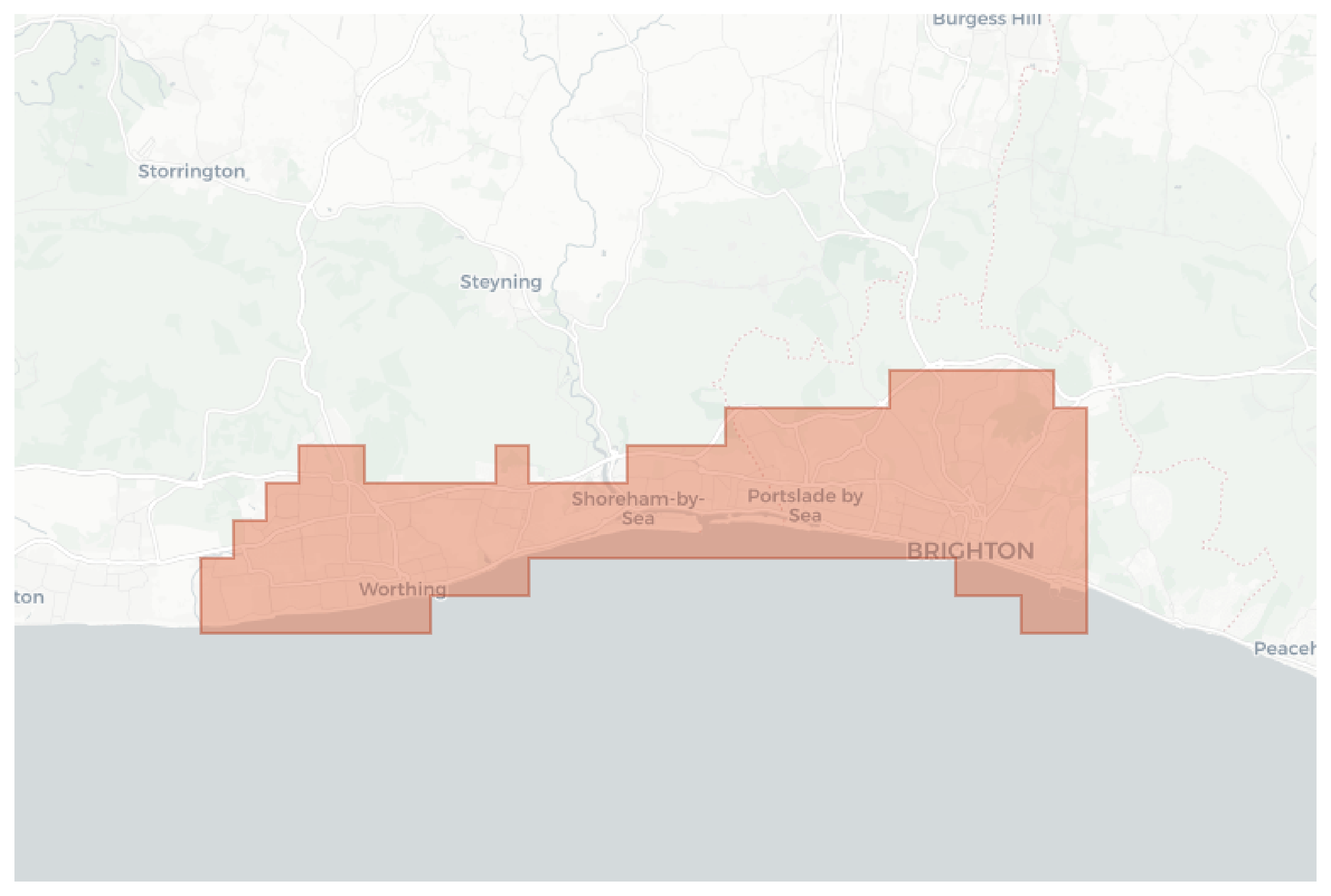 Brighton geographic map