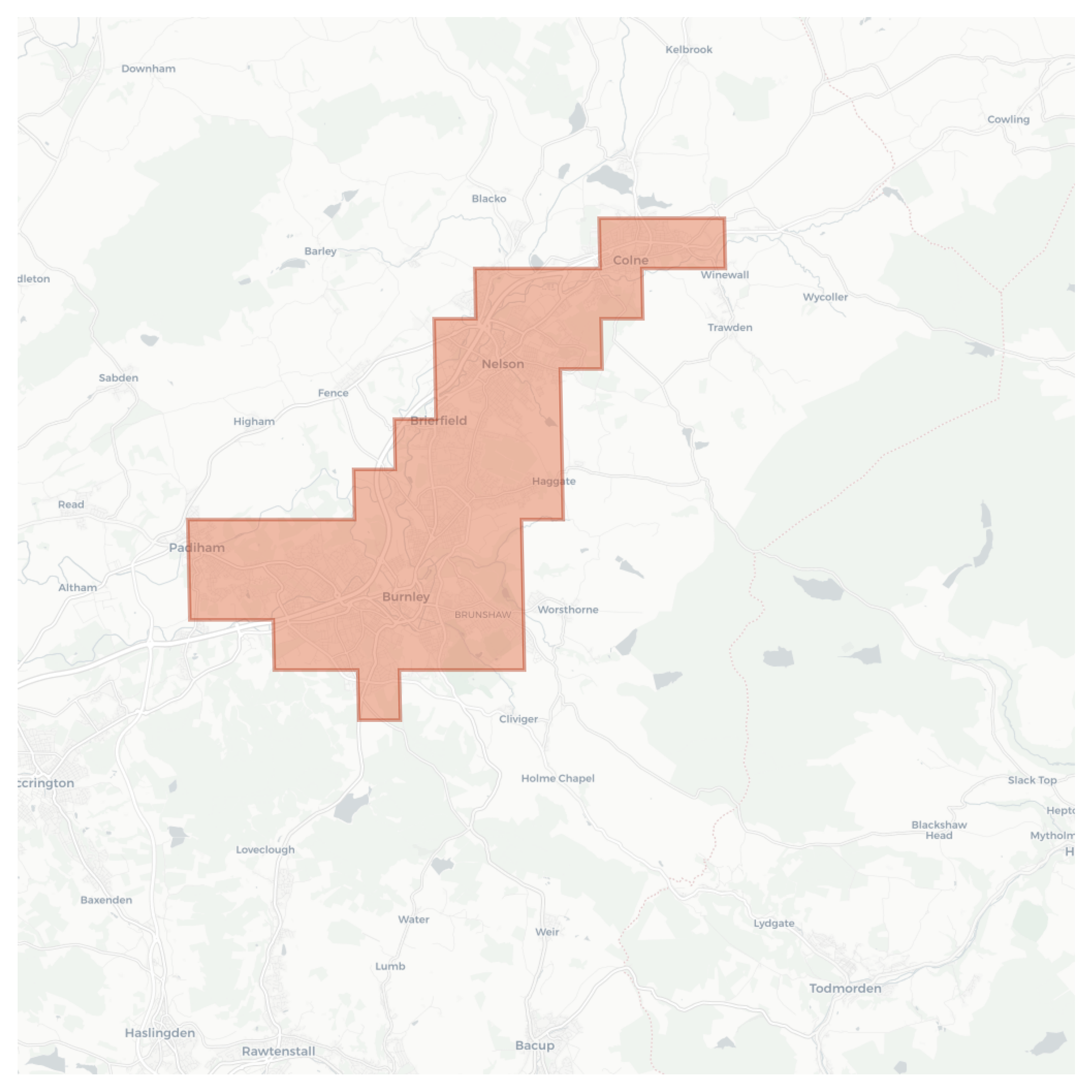 Burnley geographic map
