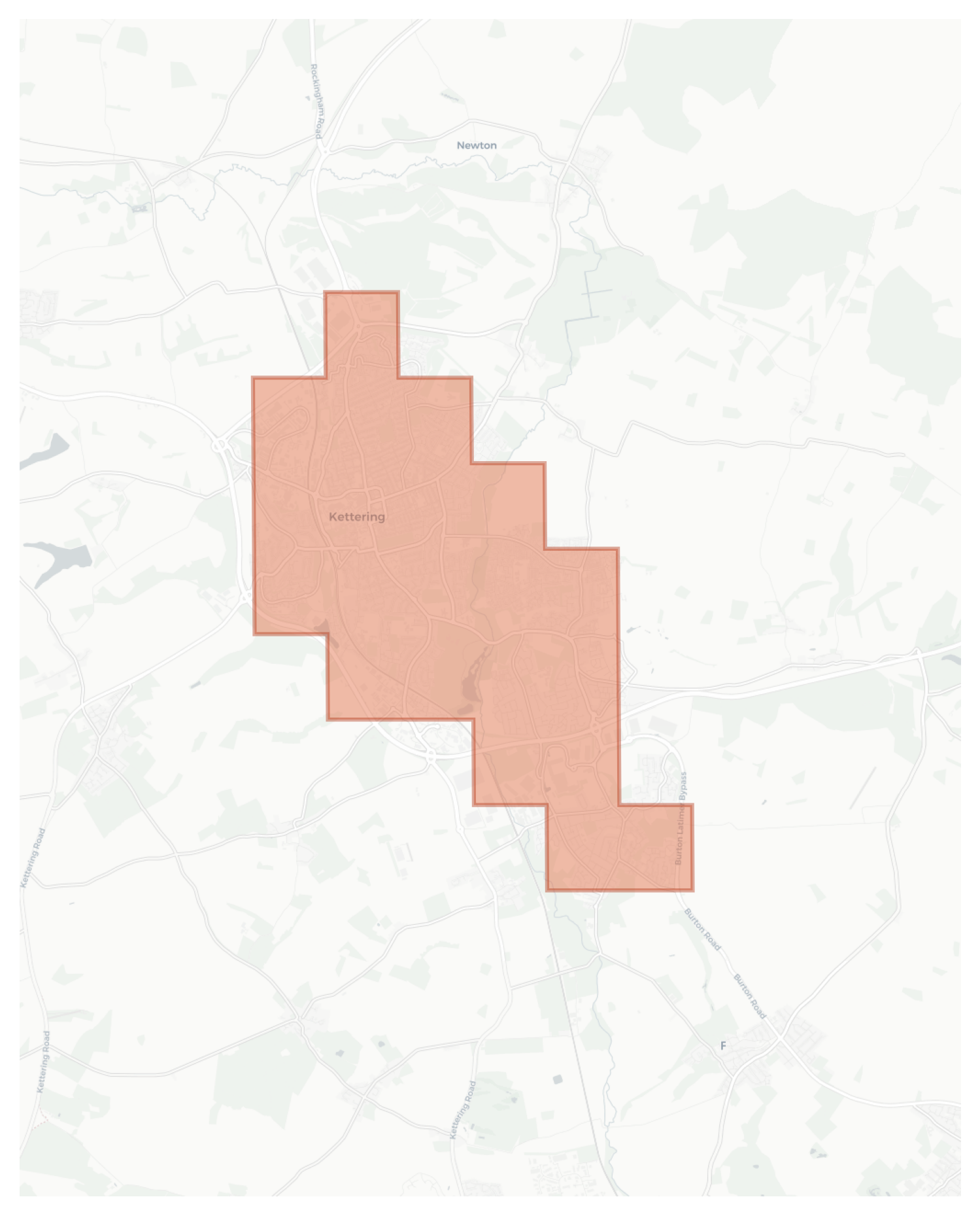 Burton Latimer geographic map
