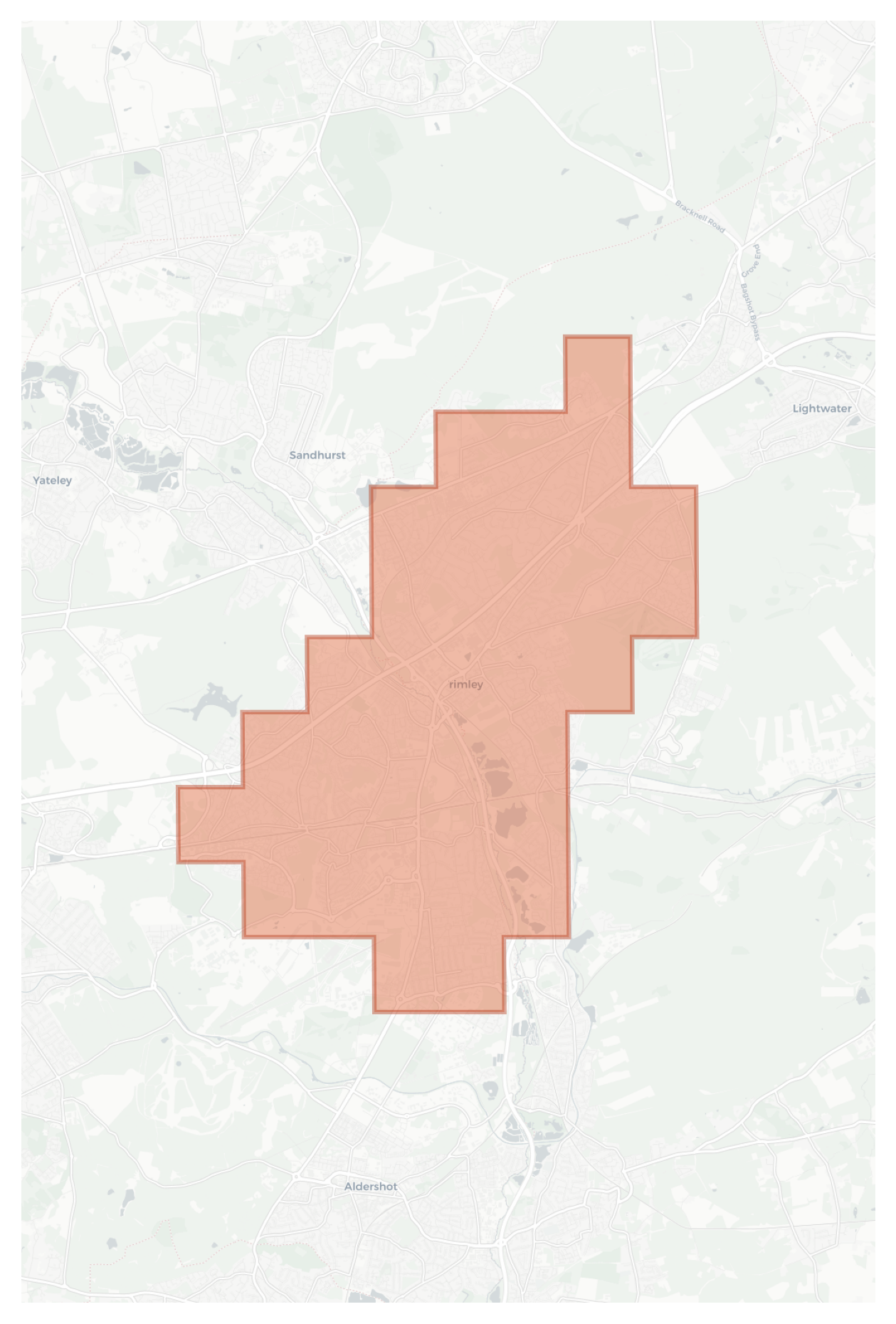 Camberley geographic map