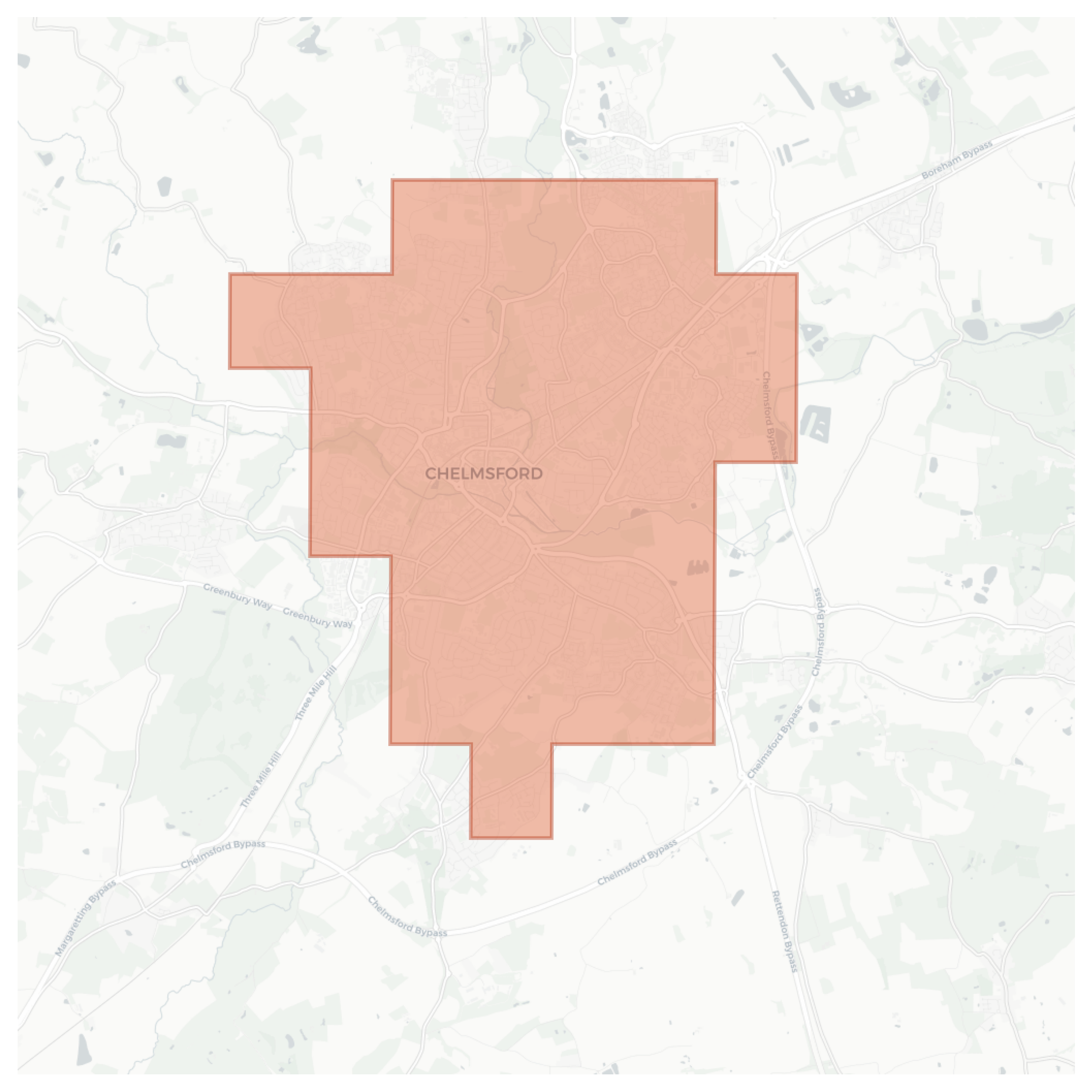 Chelmsford geographic map