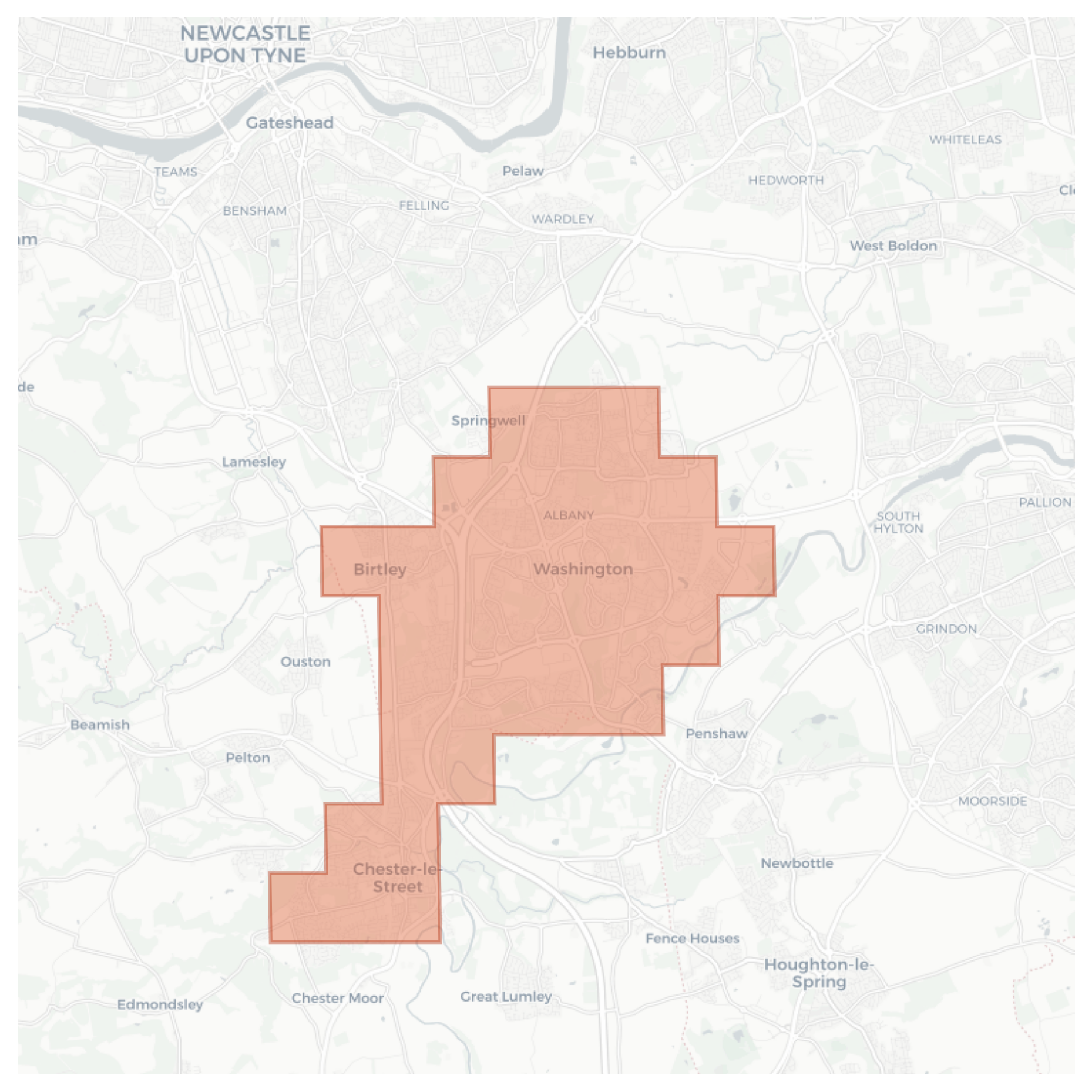 Chester-le-Street geographic map