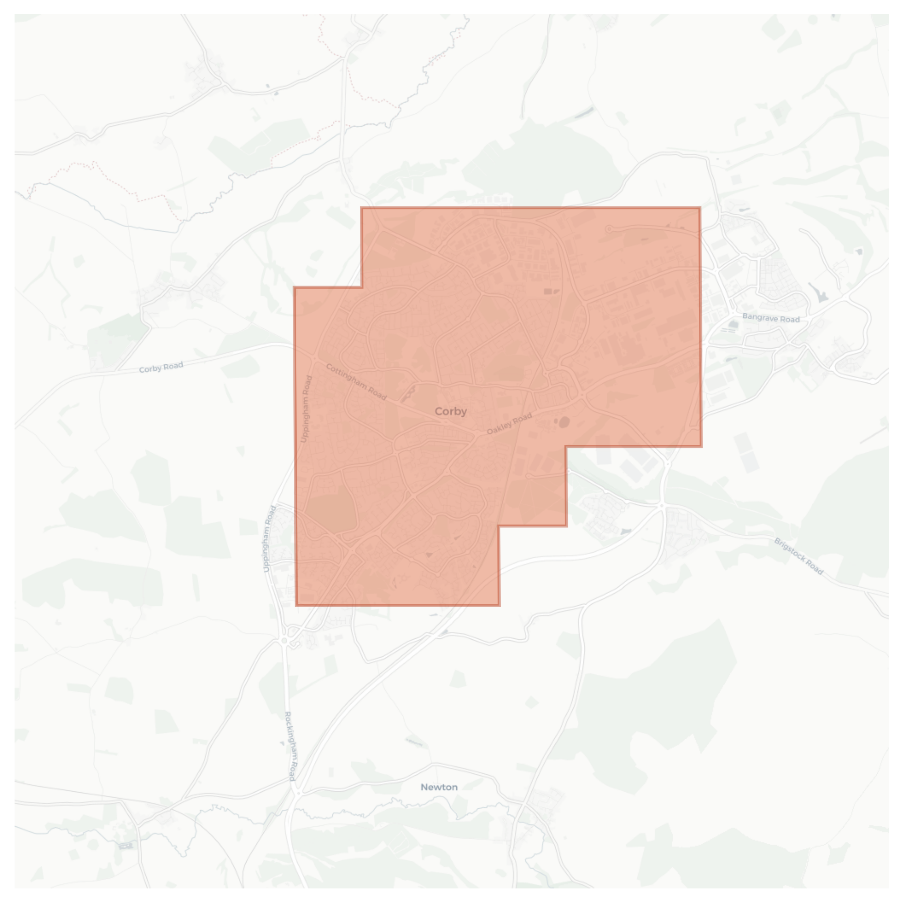 Corby geographic map