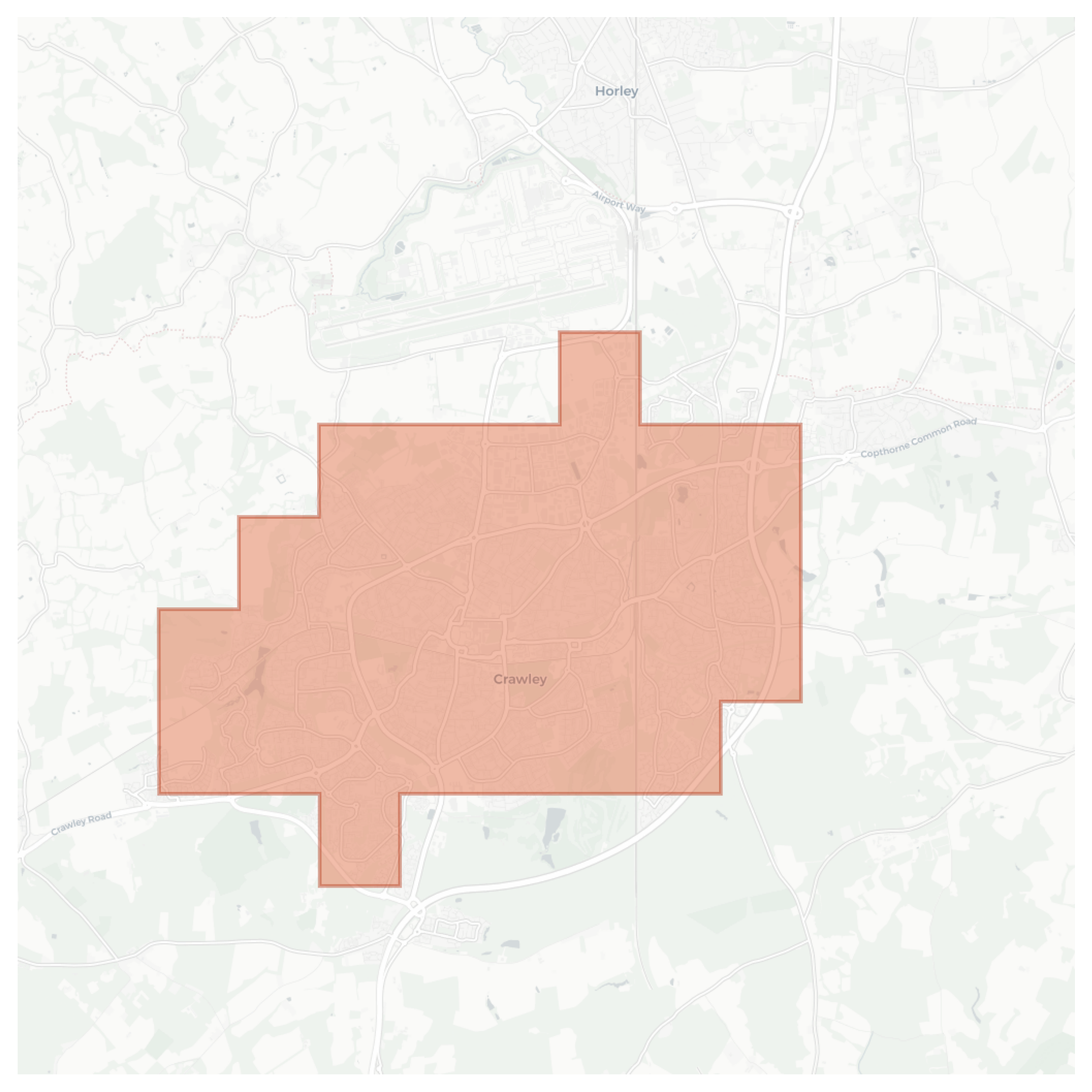Crawley geographic map
