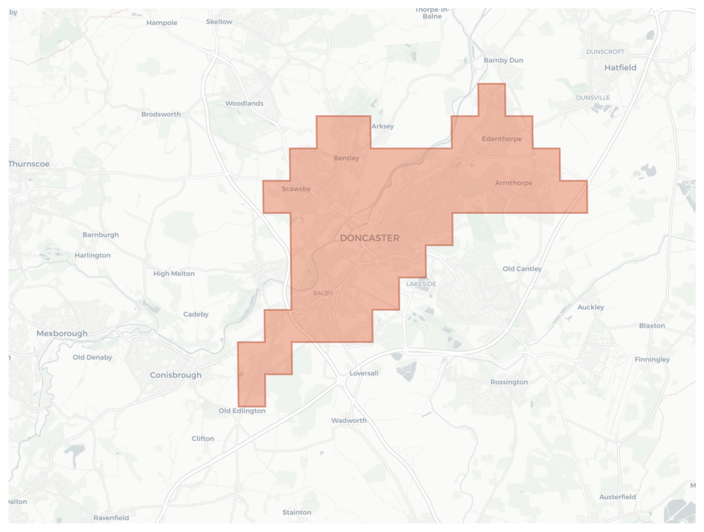 Doncaster geographic map