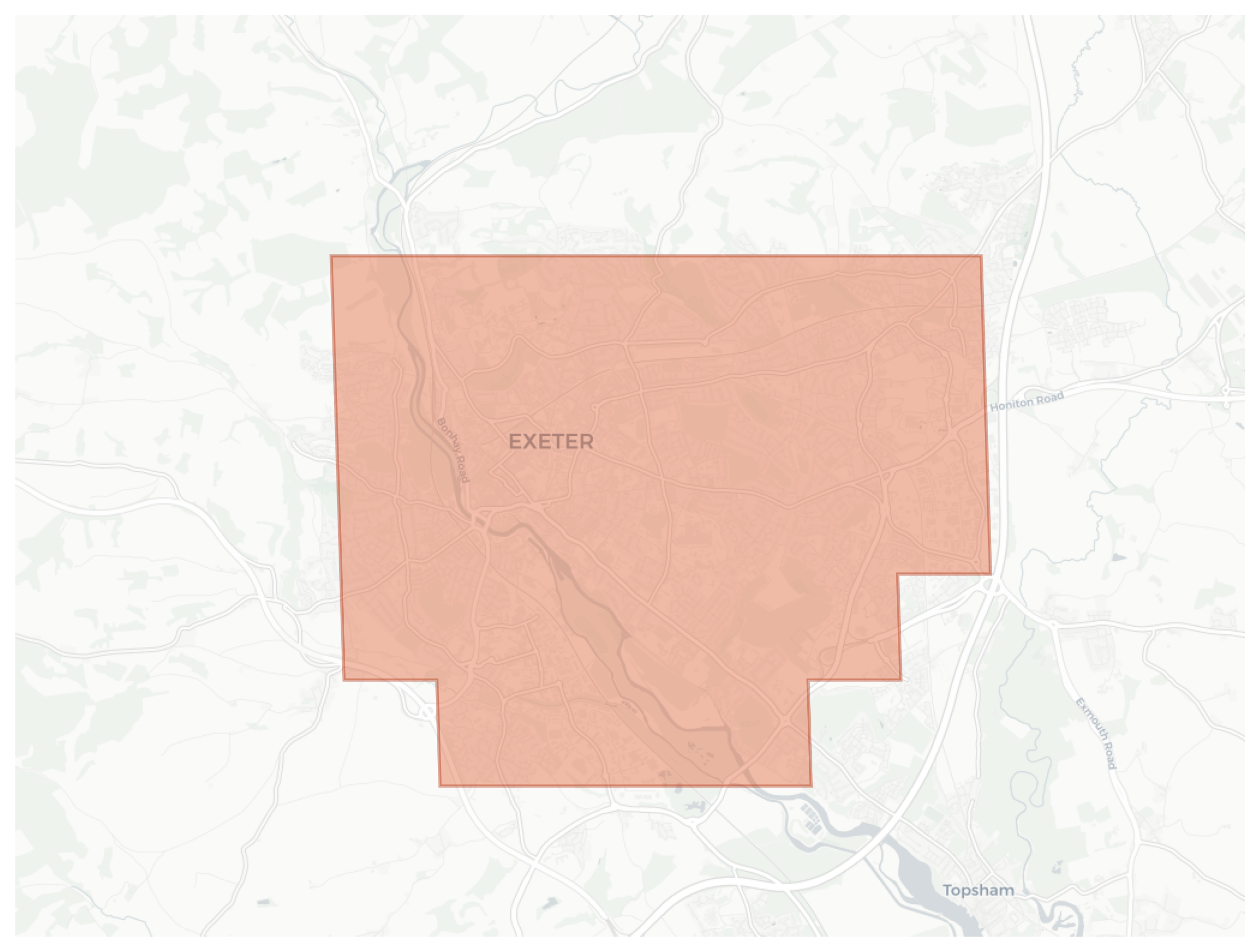 Exeter geographic map